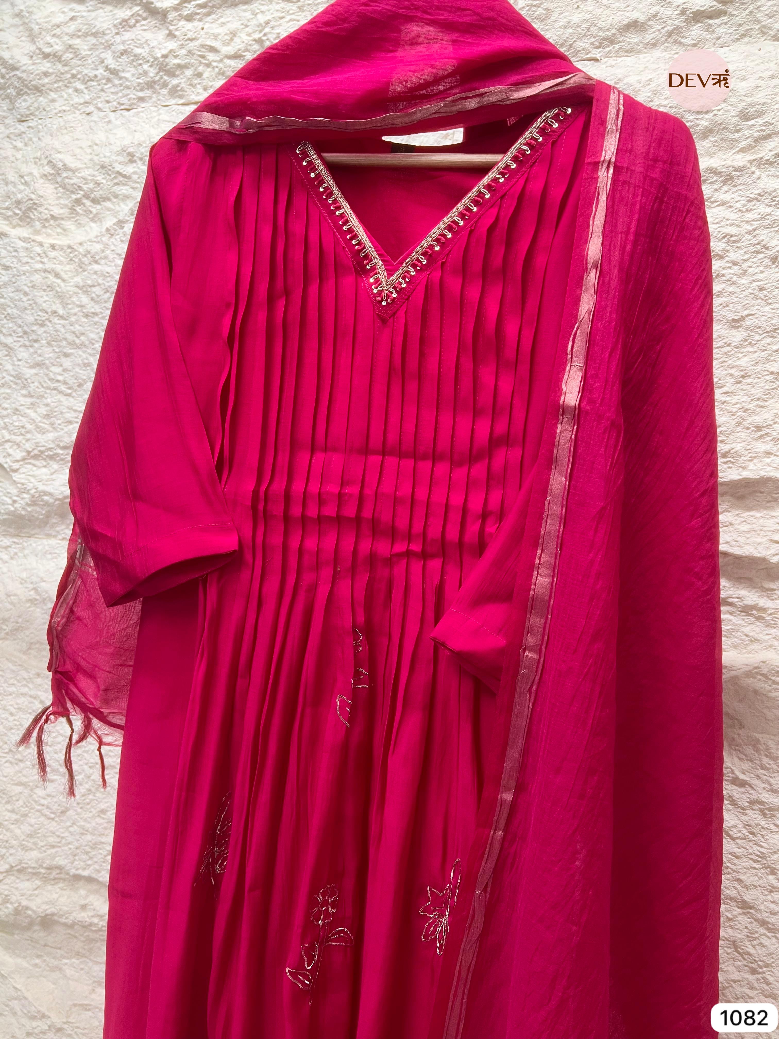 Advika Rani Premium Silk Embroidered 3-Piece Set - {1082}