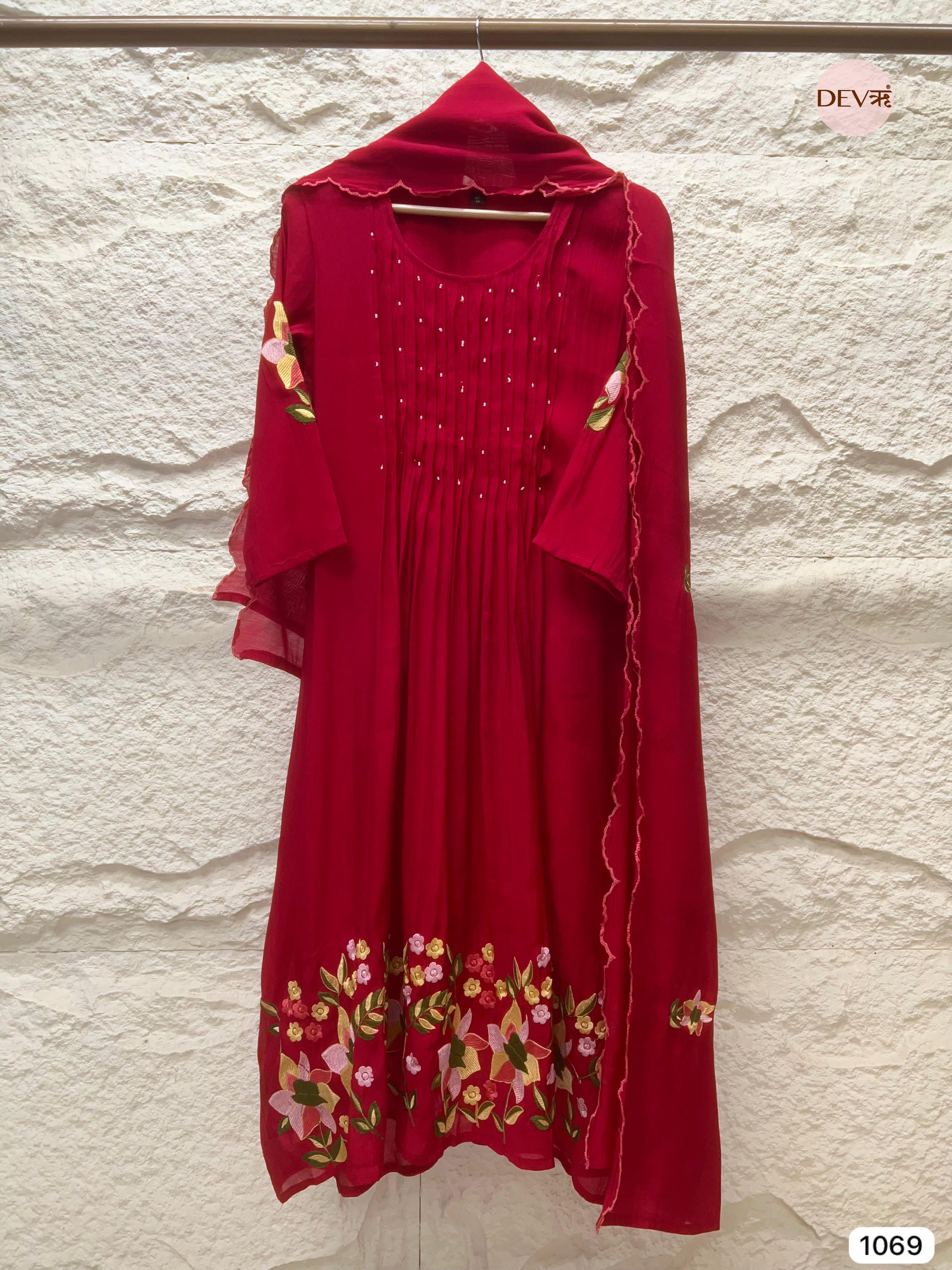 Devyani Silk Embroidered 3-Piece Set (Devri – D.No 1069)
