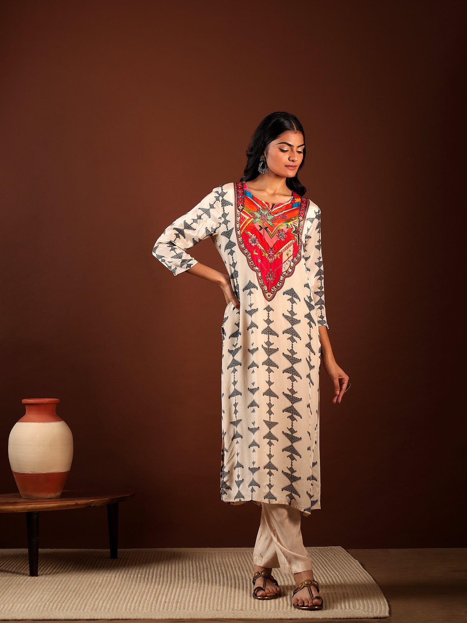 Ivory Charm Crepe 3-Piece Set {1012}