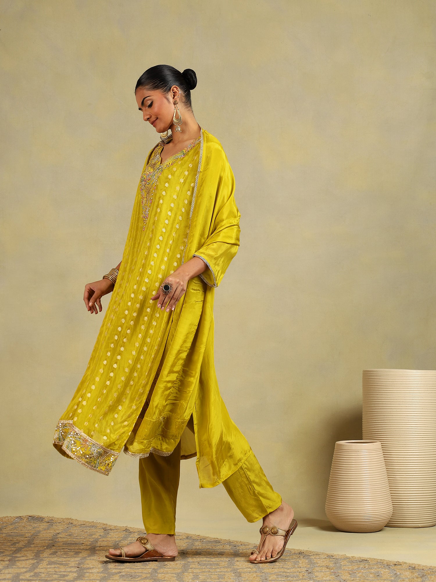 Sun Glow Chinon Silk 3-Piece Set {1034}