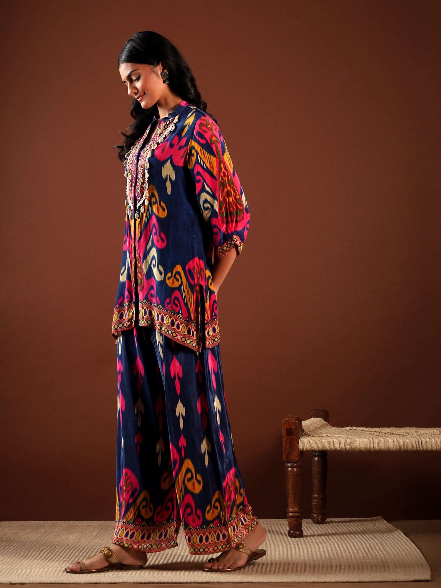 Midnight Ikat Co-ord Set {1008}