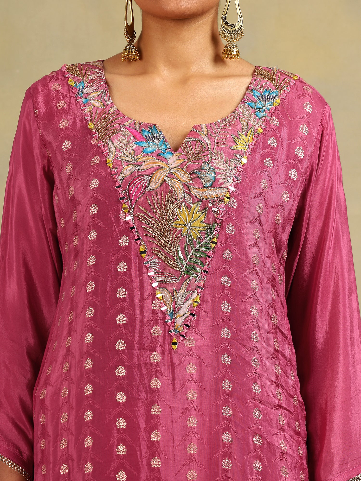 Rose Glow Chinon Silk 3-Piece Set {1033}