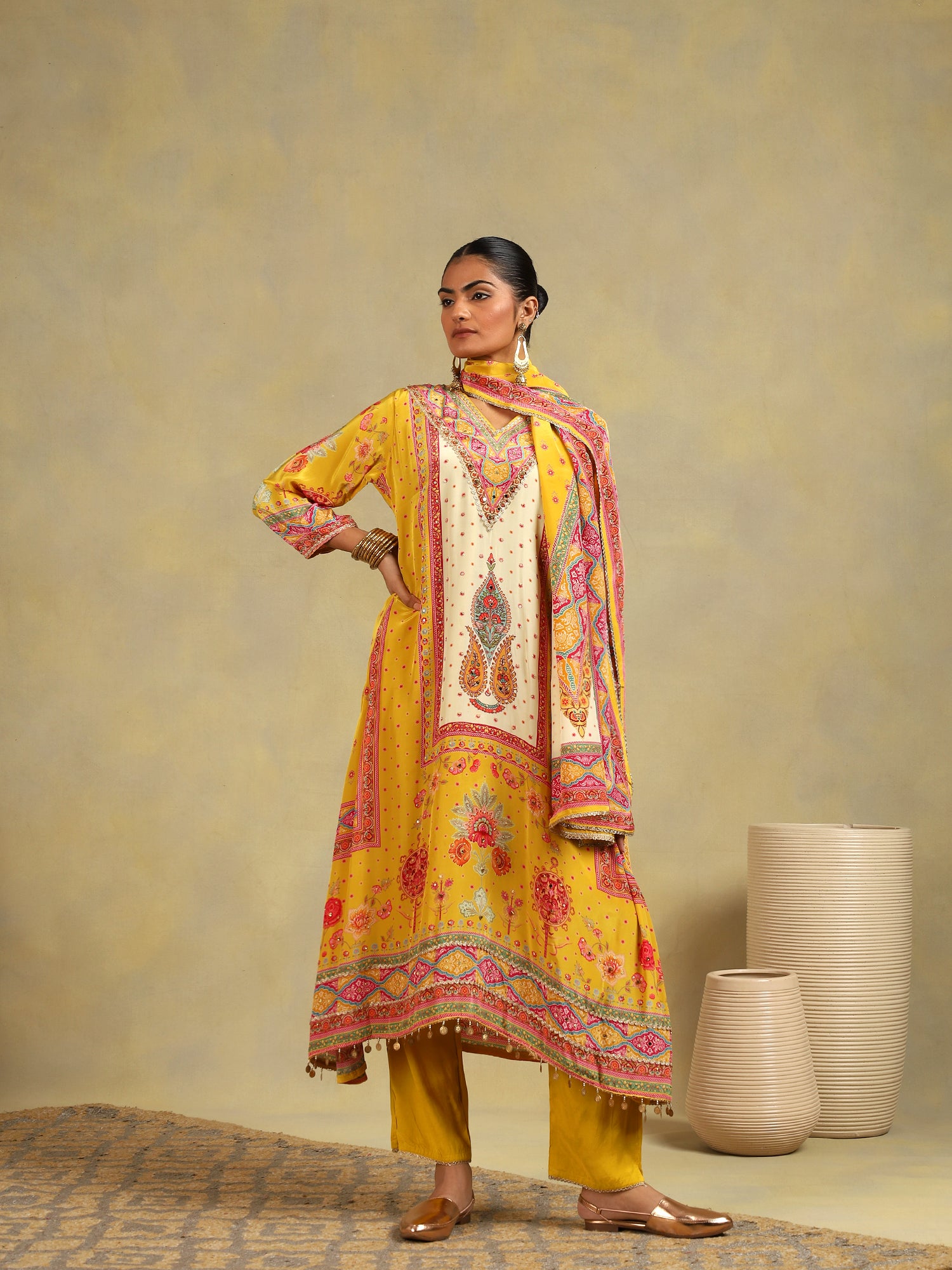 Marigold Charm Crepe 3-Piece Set
