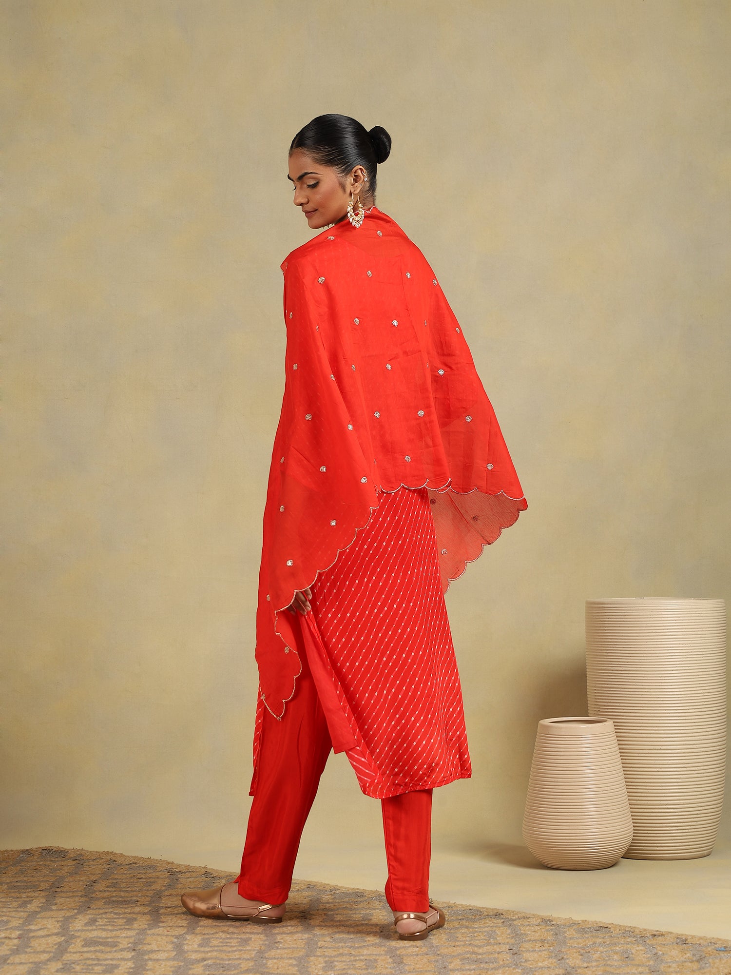 Scarlet Bloom Silk 3-Piece Set