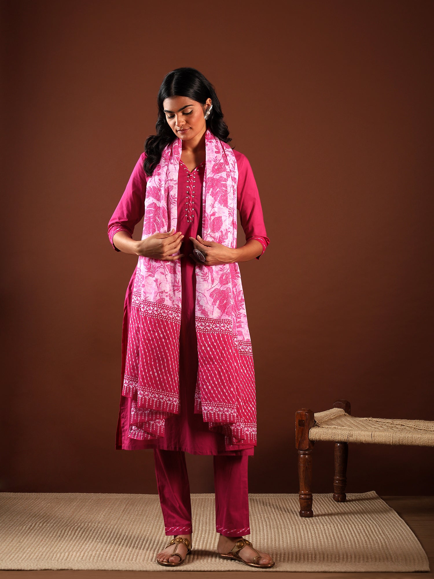 Rosewood Charm Cotton 3-Piece Set {1016/M}