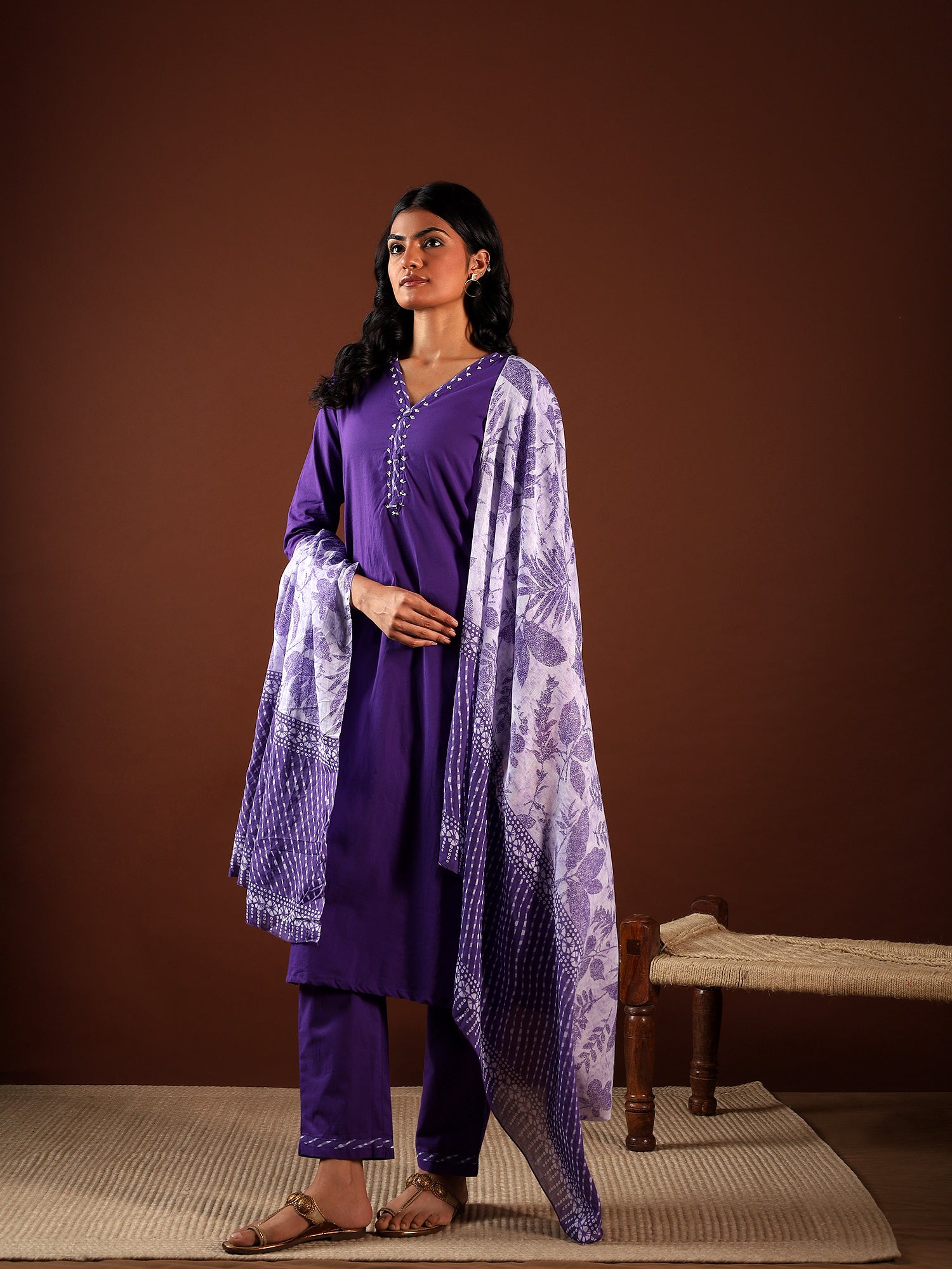 Amethyst Glow Cotton 3-Piece Set
