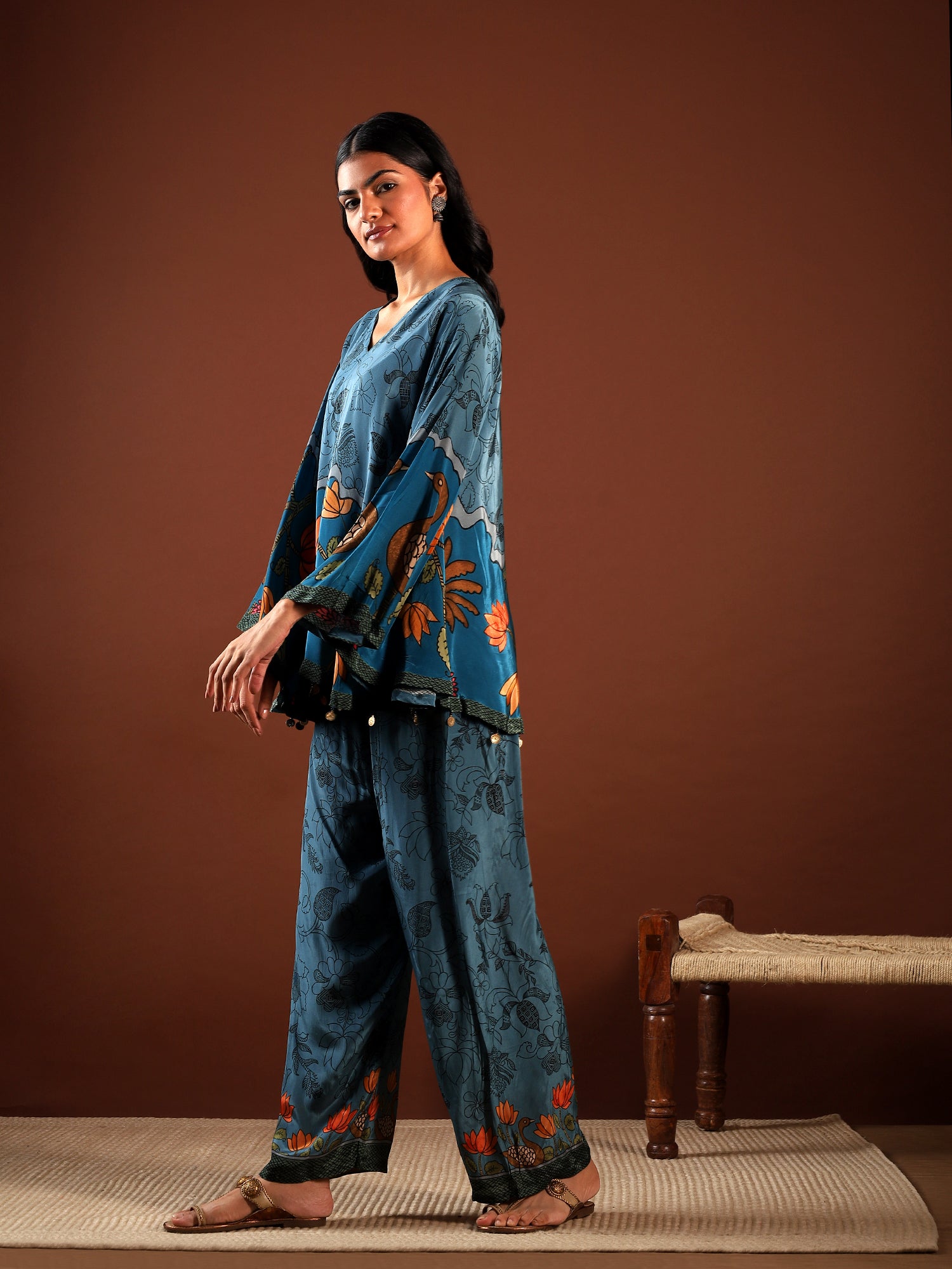 Teal Bloom Crepe 2-Piece Set {8971/M}