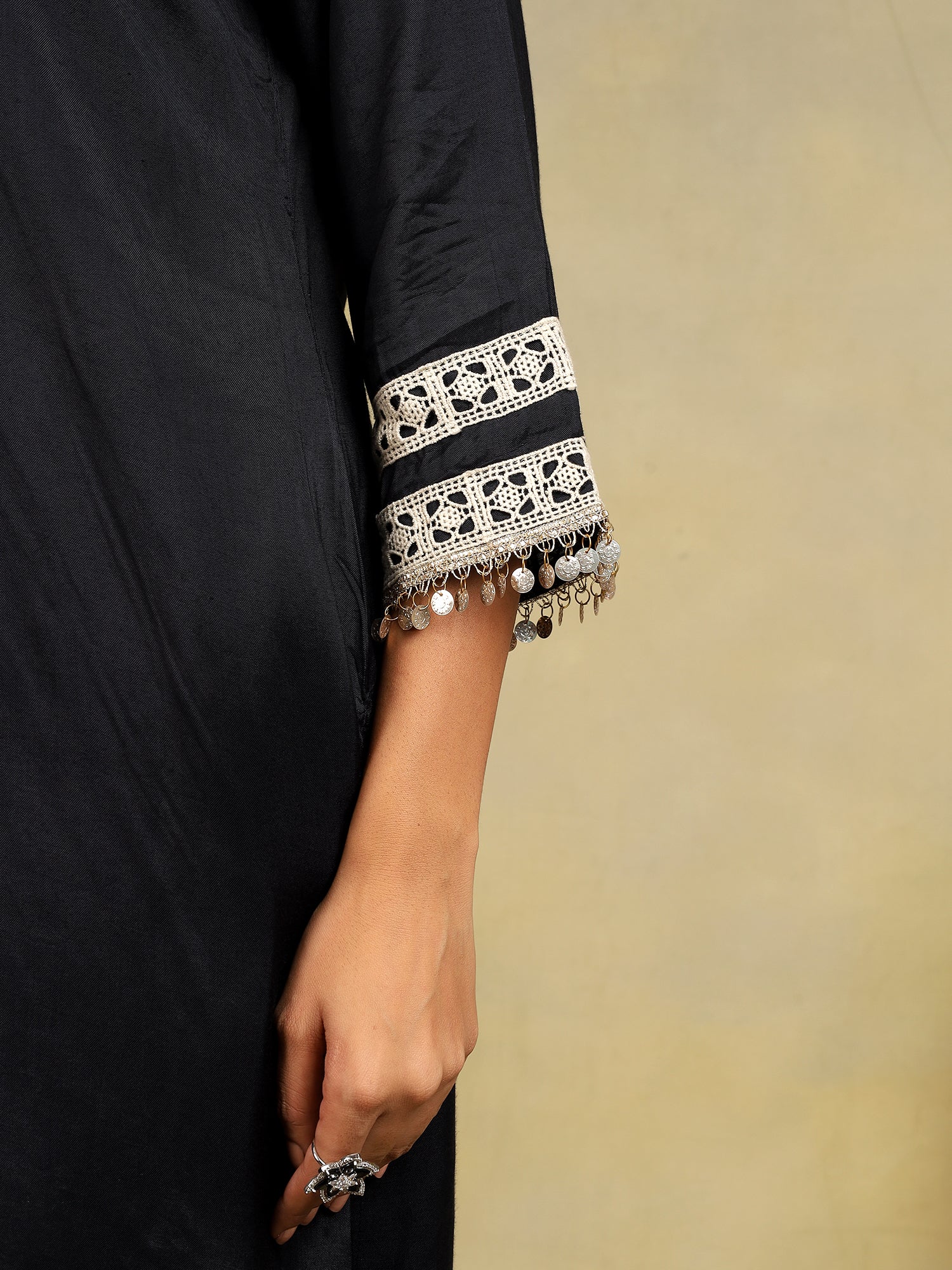 Noir Elegance Muslin Co-ord Set {1007}