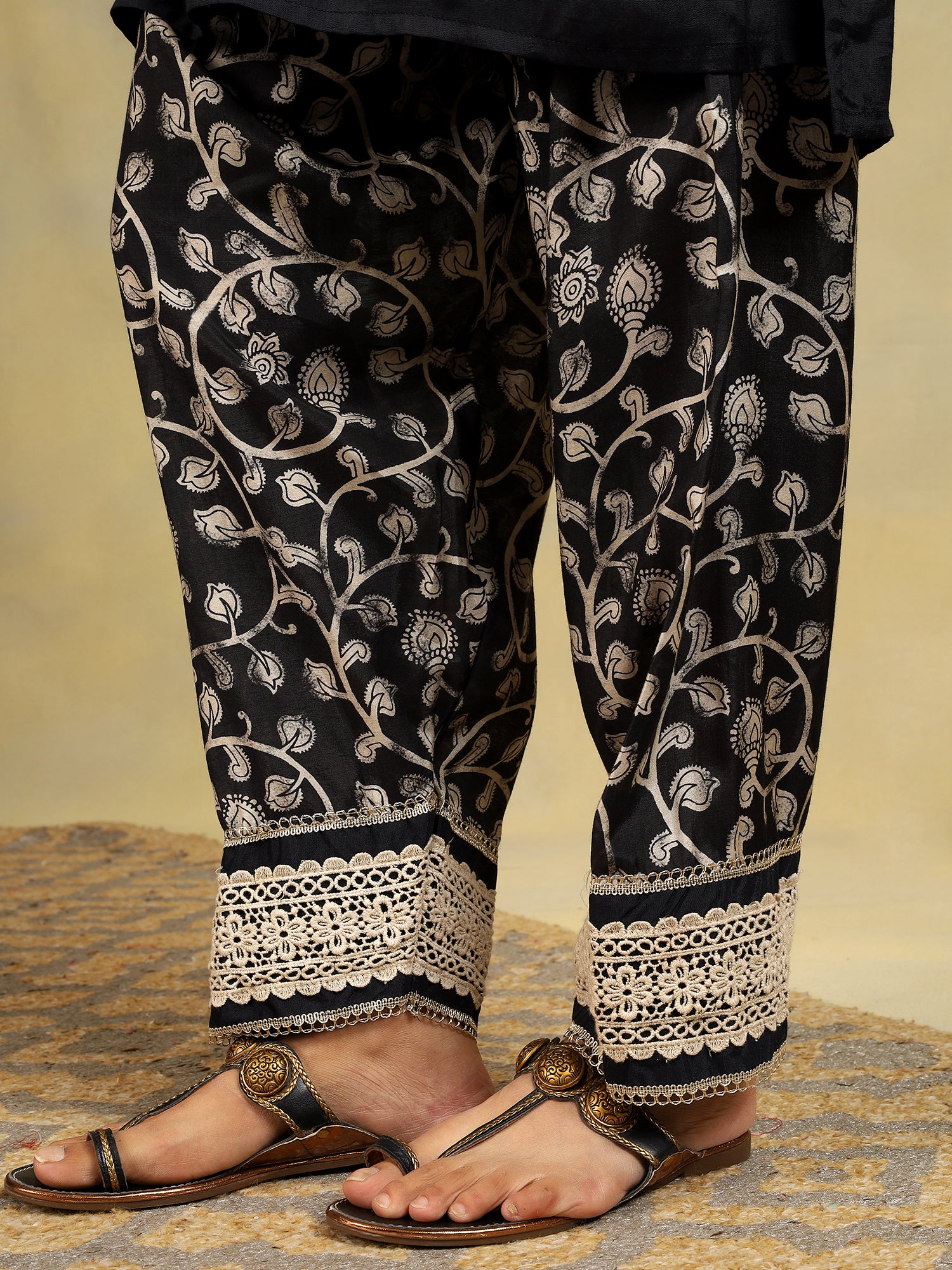 Noir Elegance Muslin Co-ord Set {1007}