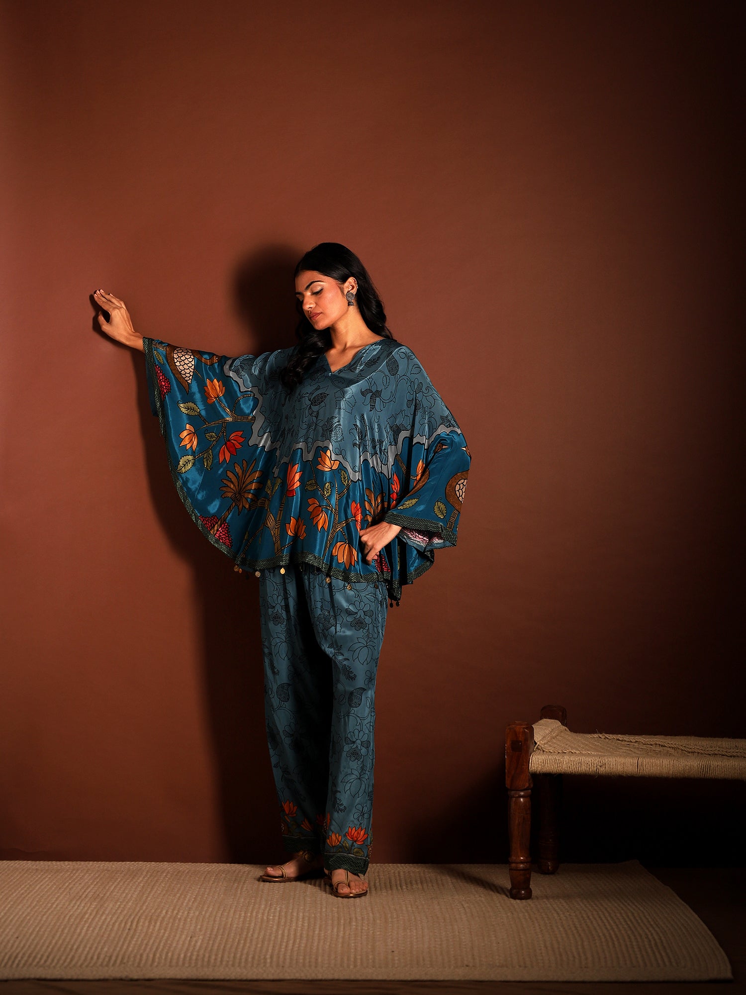 Teal Bloom Crepe 2-Piece Set {8971/M}