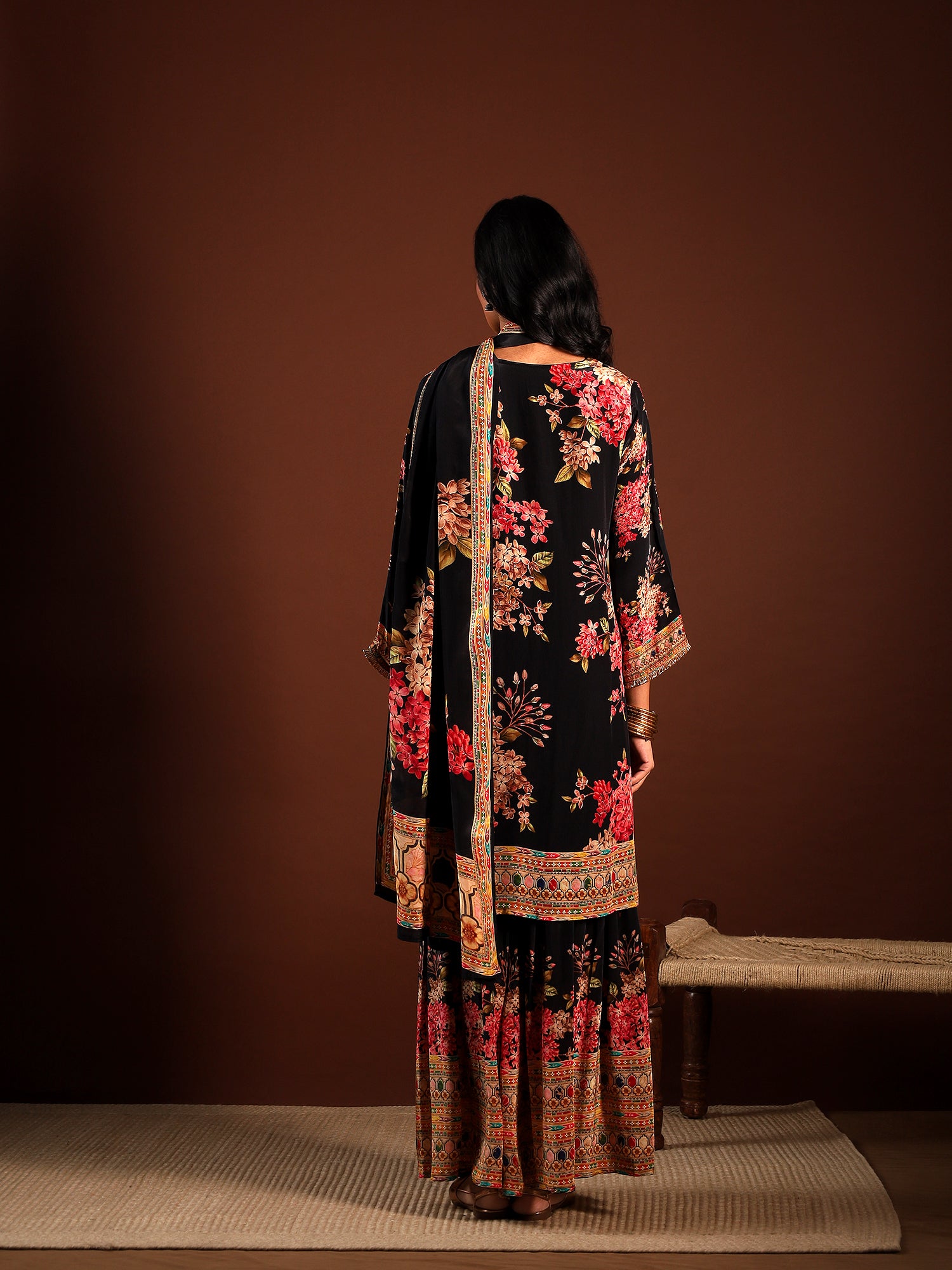 Ebony Charm Crepe 3-Piece Set {1015}