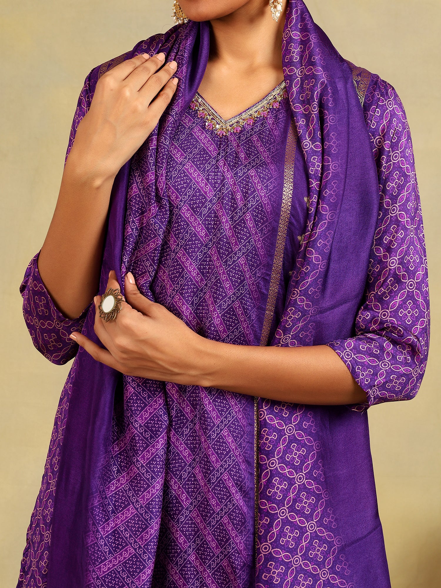 Royal Glow Silk 3-Piece Set {1010}