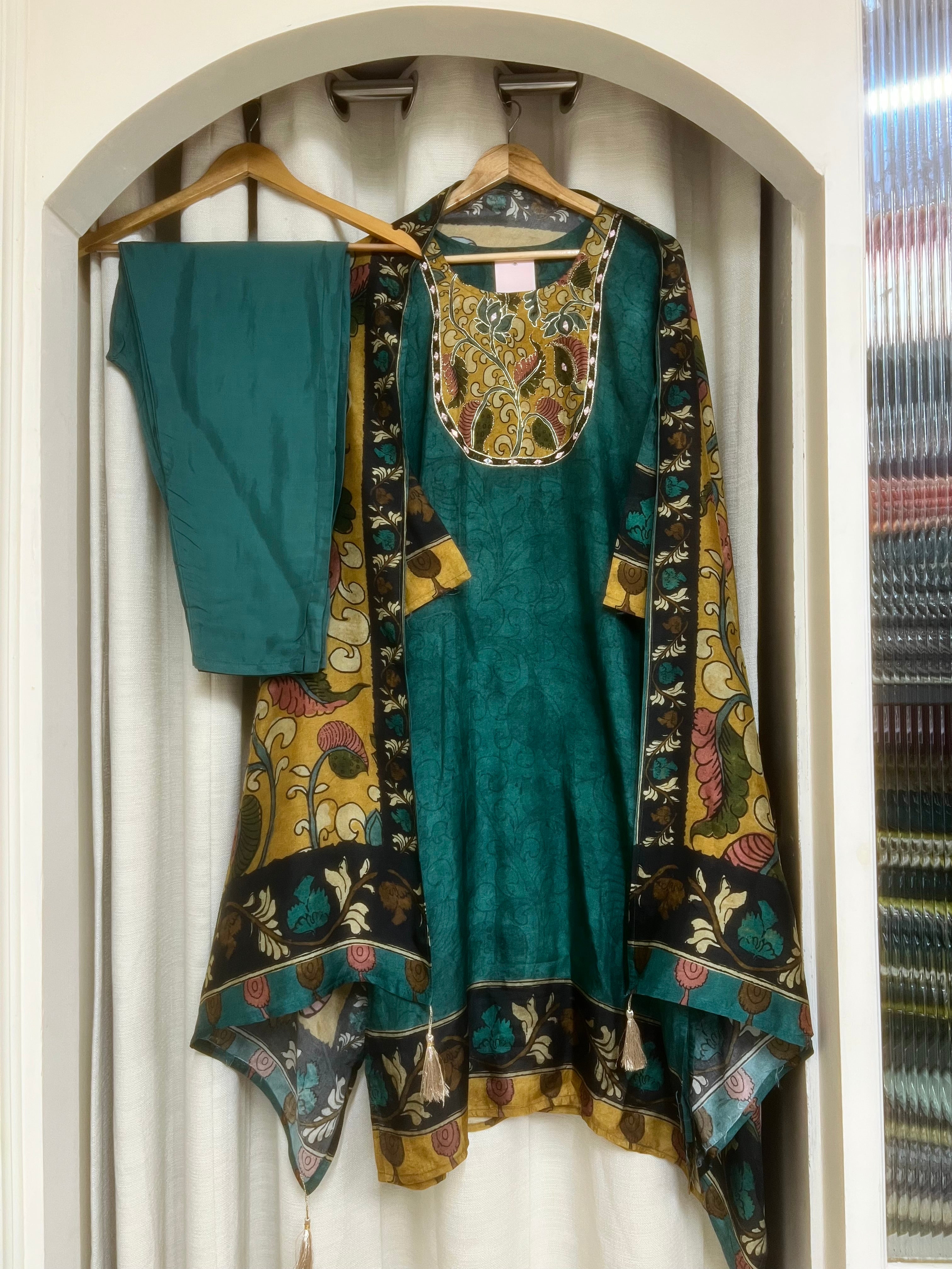 Meher Viscose Silk Printed 3-Piece Set - {1074}