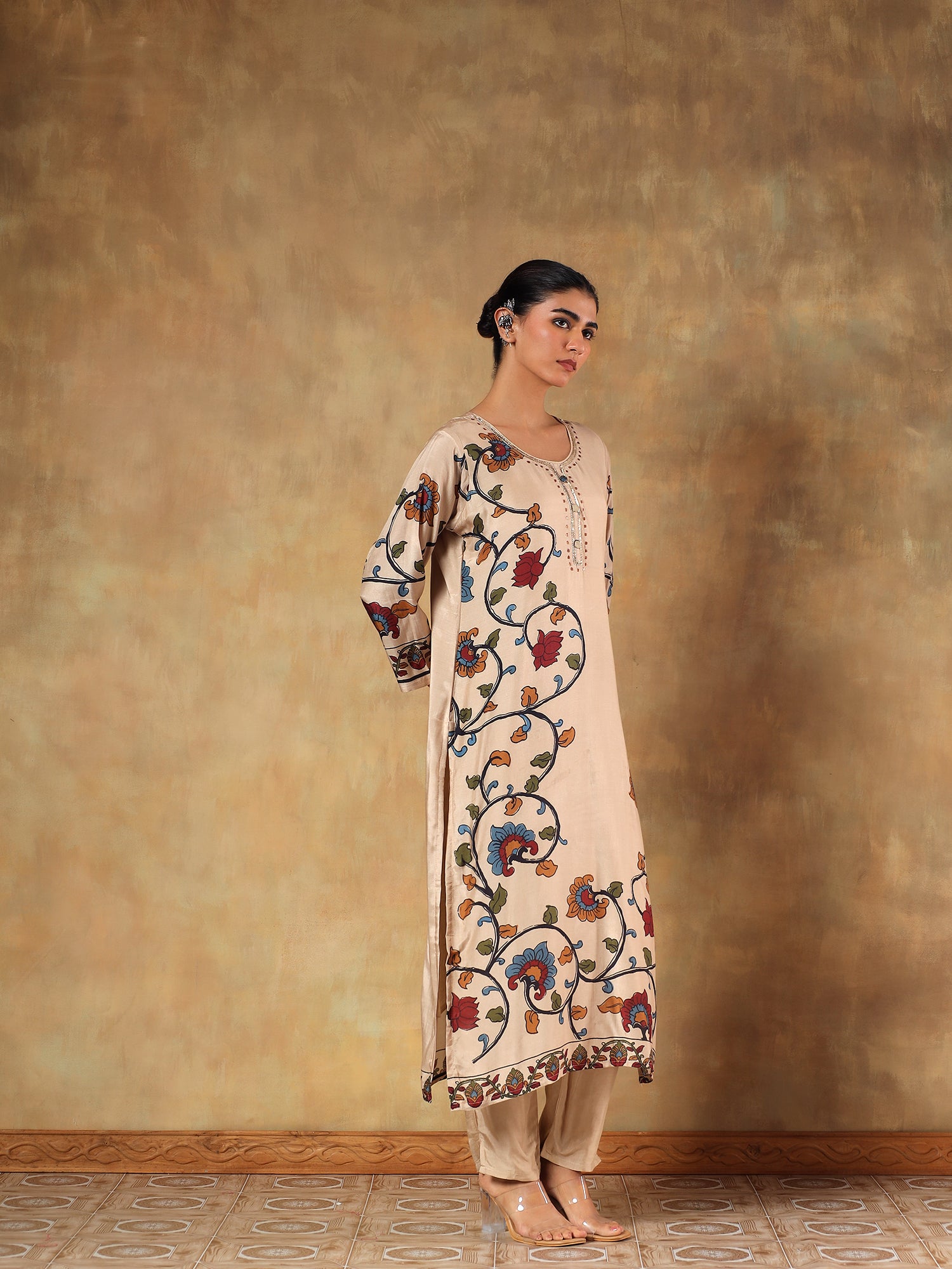 Aafreen Viscose Silk Printed 3-Piece Set - {1063}