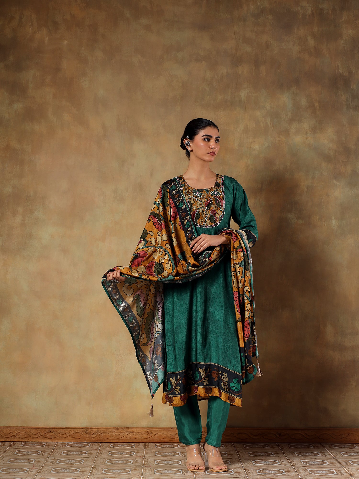 Meher Viscose Silk Printed 3-Piece Set - {1074/M}