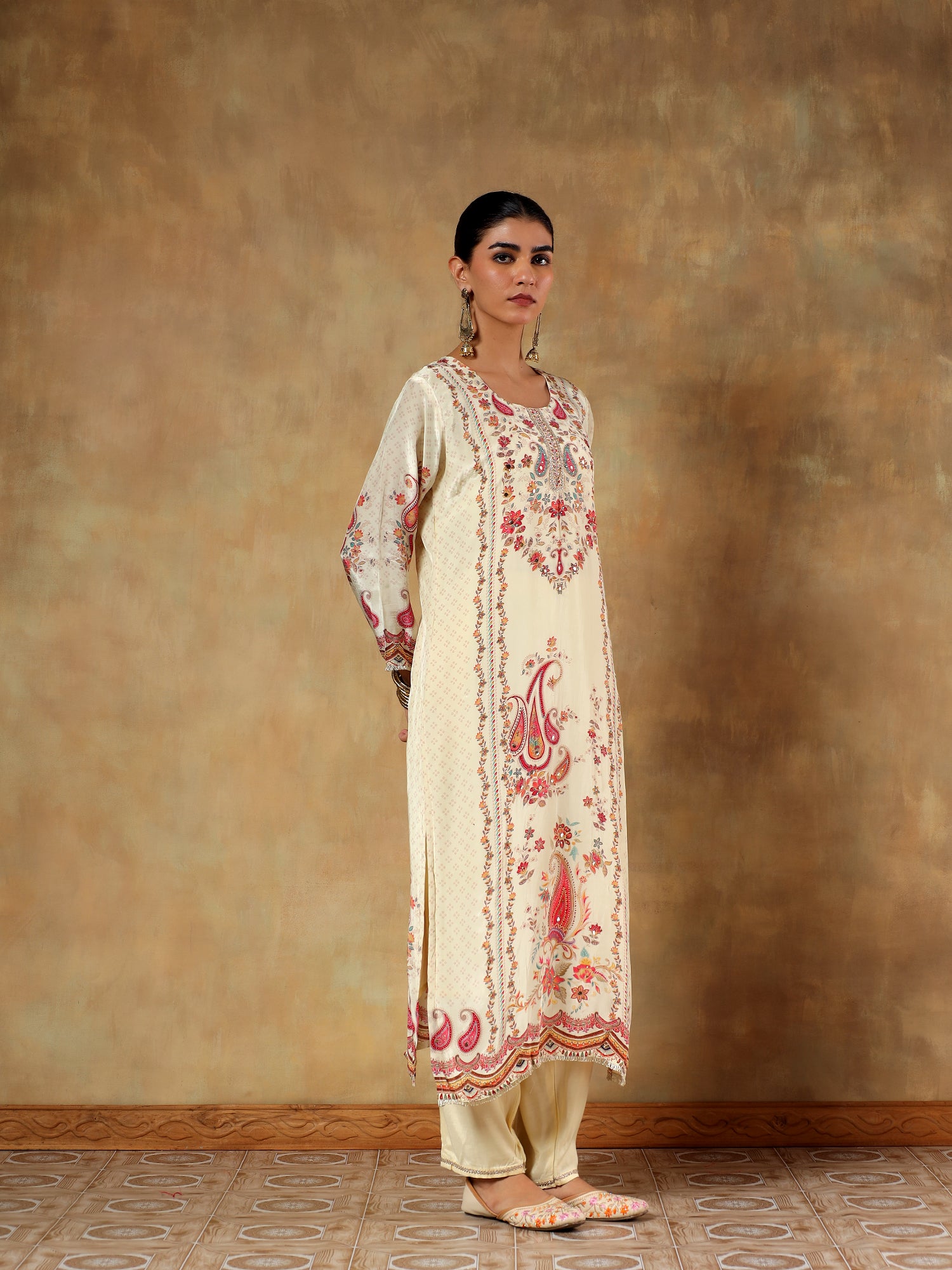 Noorani Crepe Silk Printed 3-Piece Set - {2009/L}