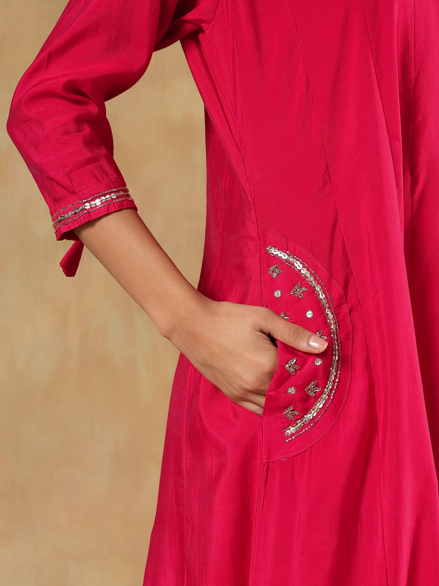 Kashvi Ruby Premium Silk Embroidered 3-Piece Set - {1093}