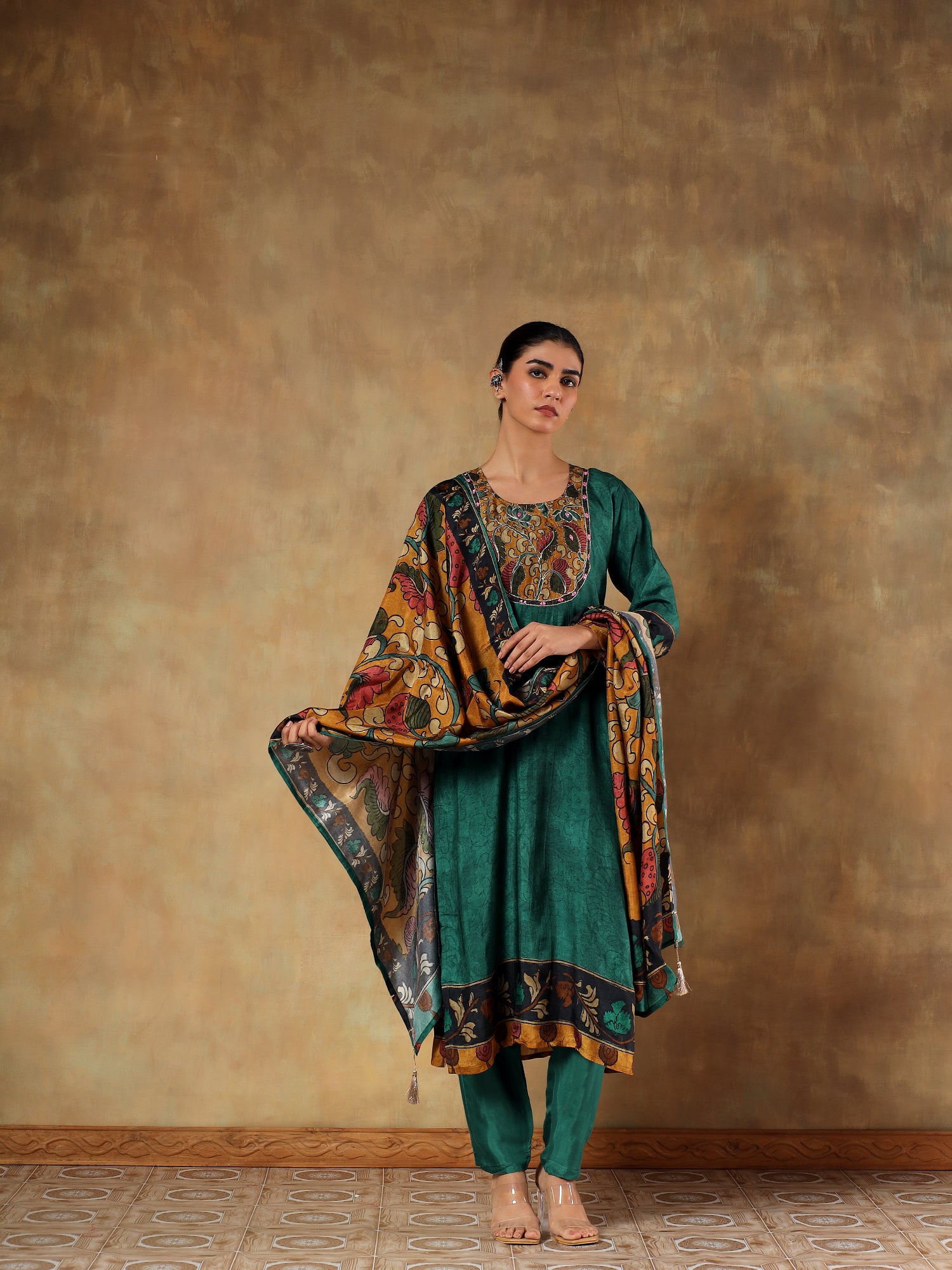 Meher Viscose Silk Printed 3-Piece Set - {1074/M}