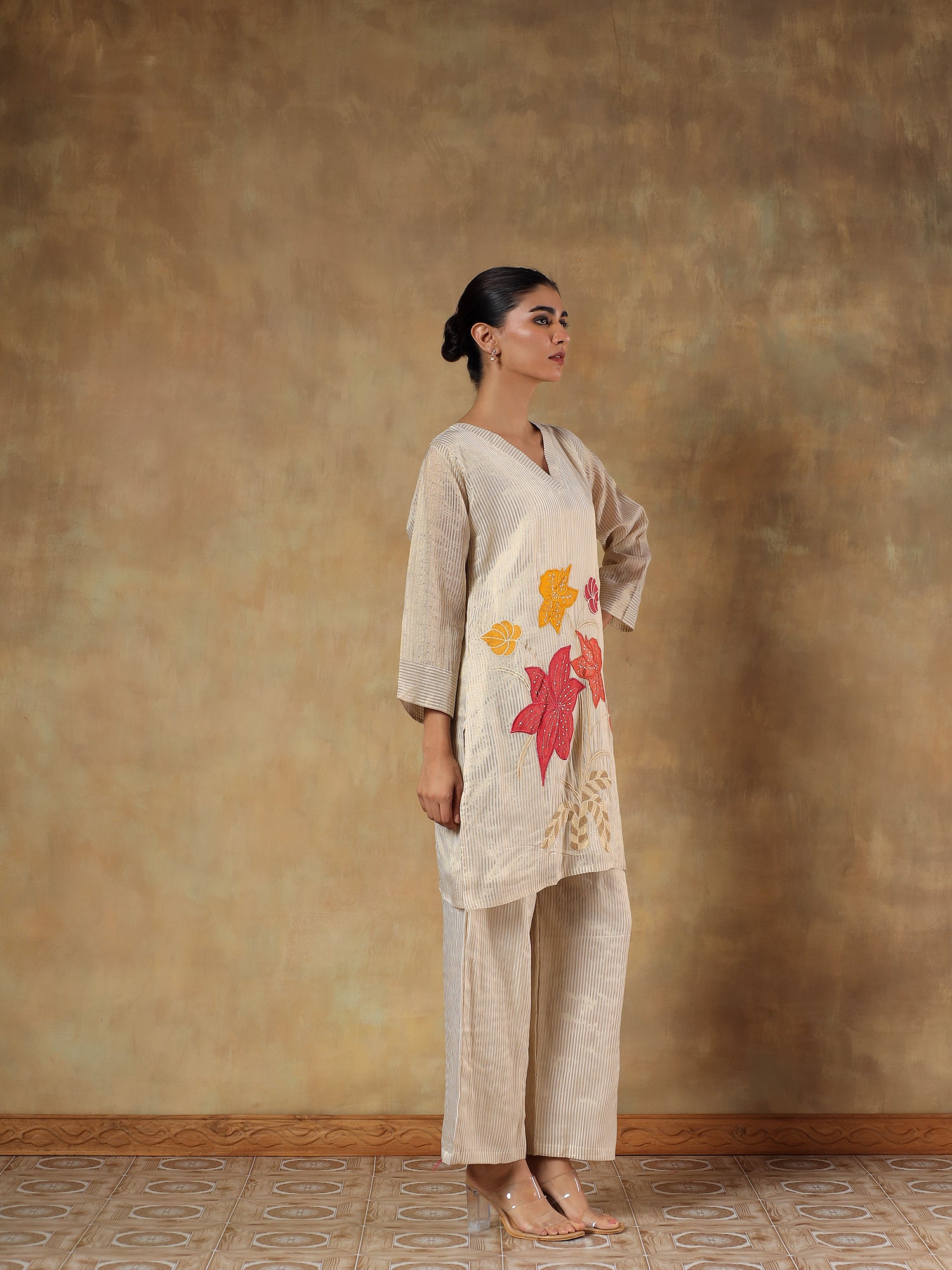 Gulzar Tissue Silk Hand-Embroidered 2-Piece Set - {1096/M}