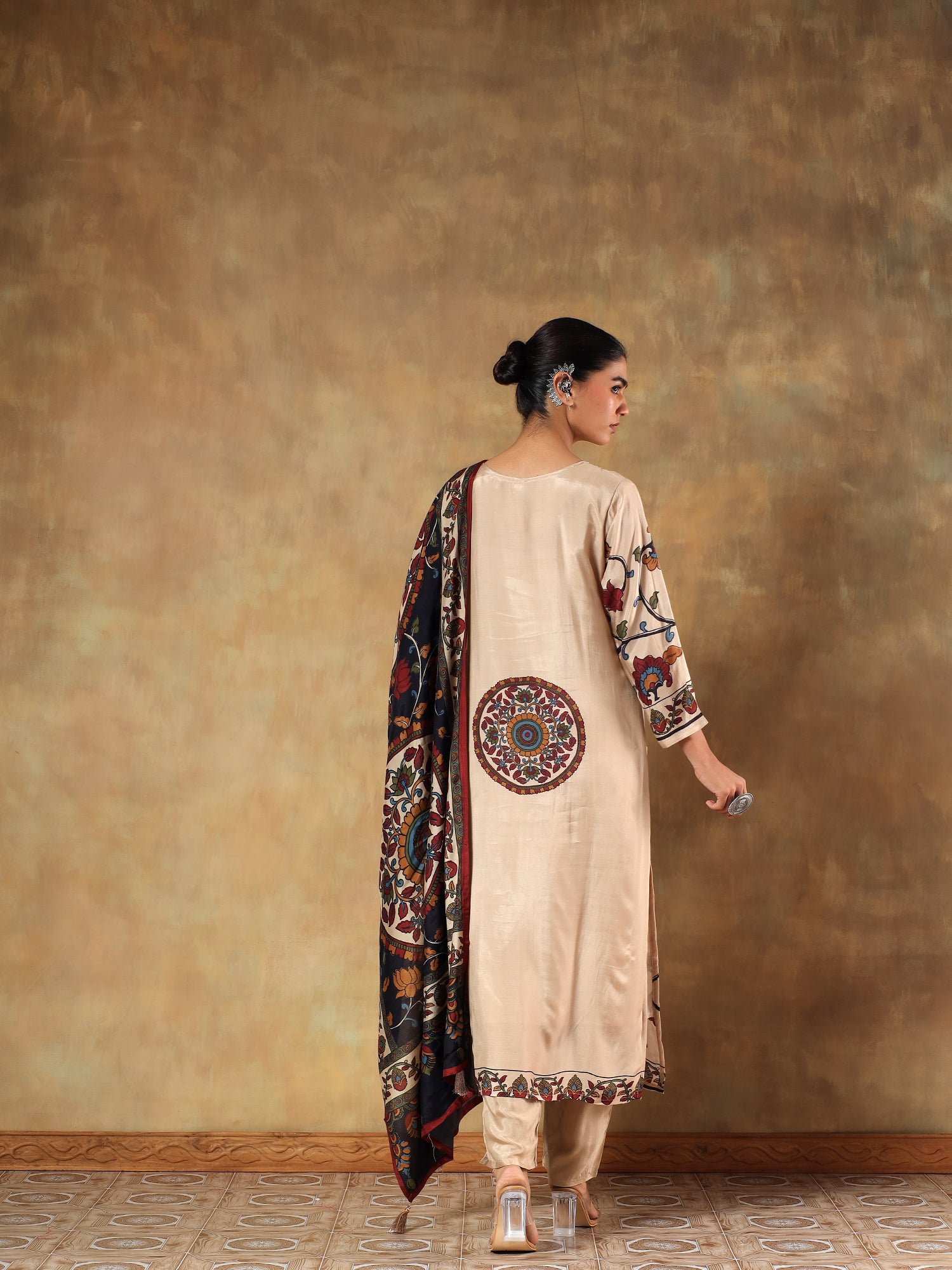 Aafreen Viscose Silk Printed 3-Piece Set - {1063}