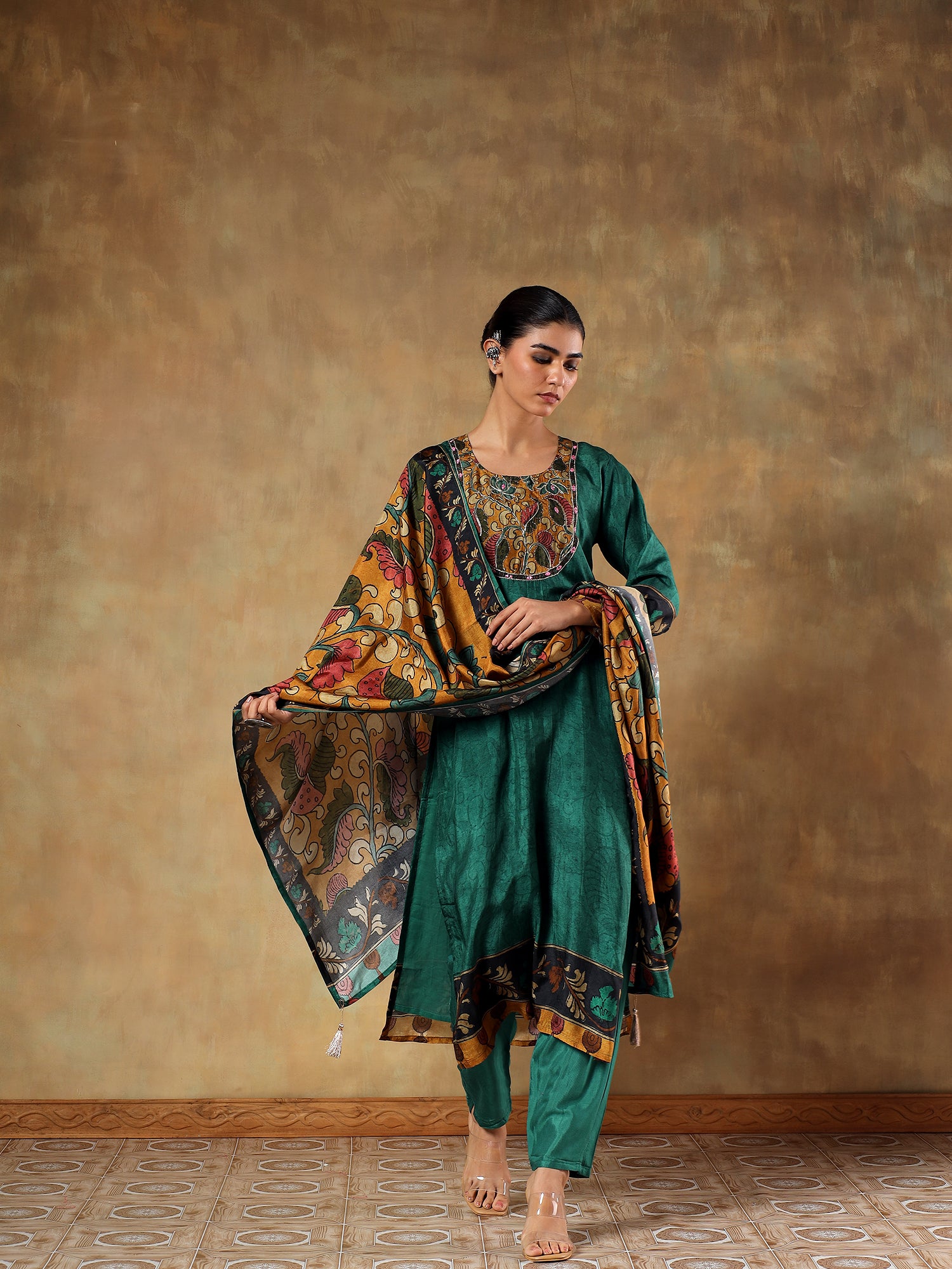 Meher Viscose Silk Printed 3-Piece Set - {1074/M}