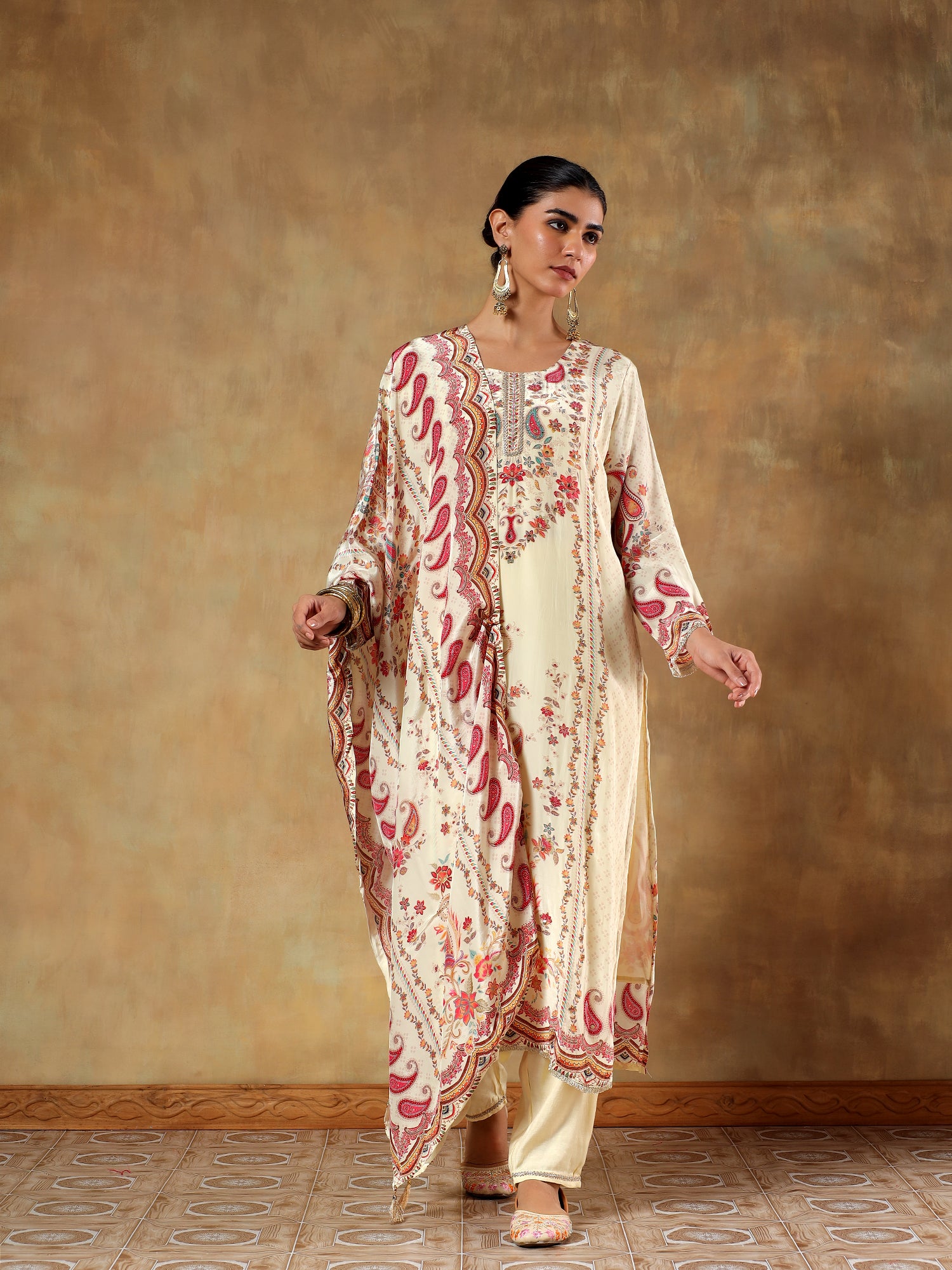 Noorani Crepe Silk Printed 3-Piece Set - {2009/L}