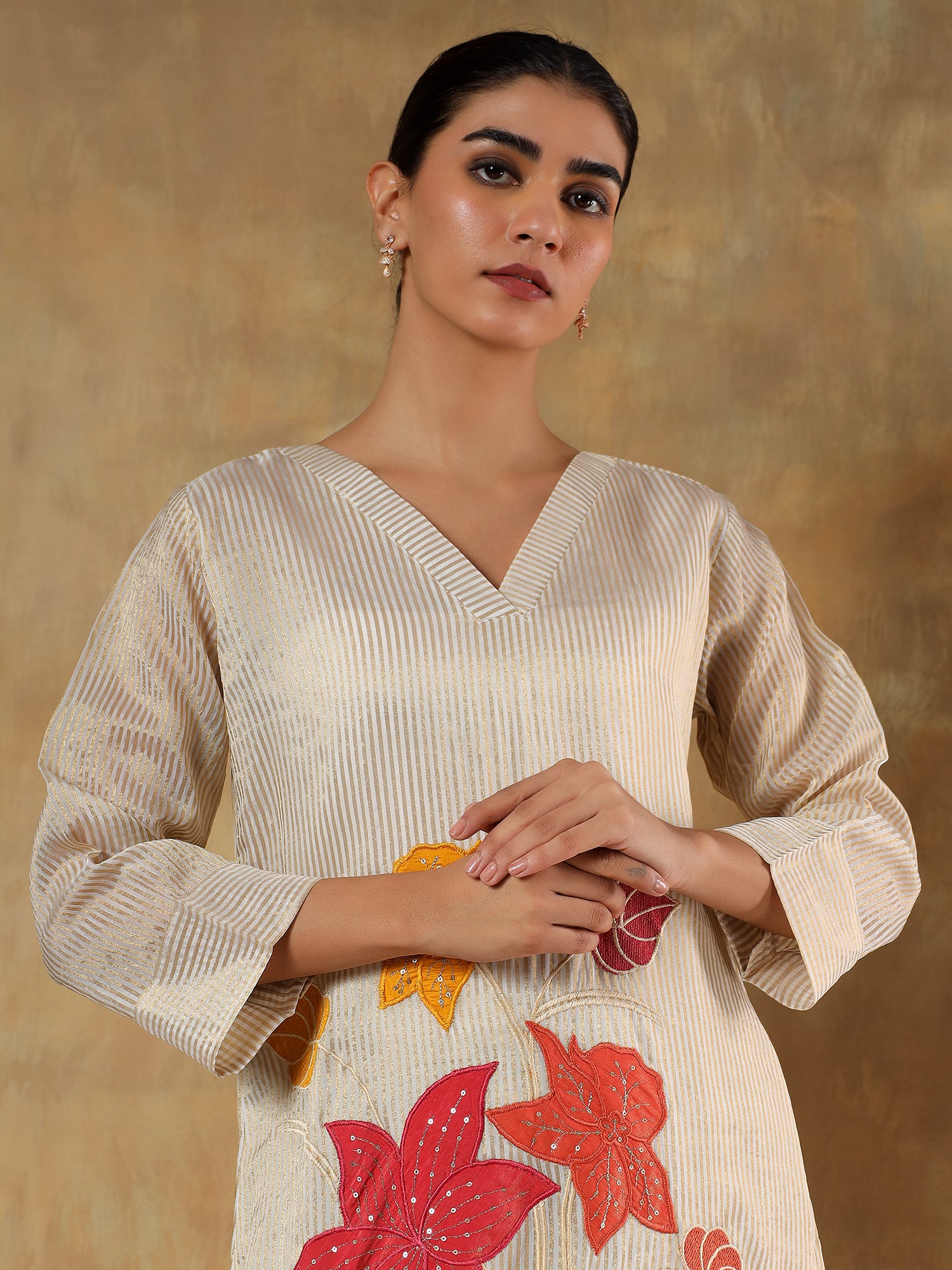 Gulzar Tissue Silk Hand-Embroidered 2-Piece Set - {1096/M}