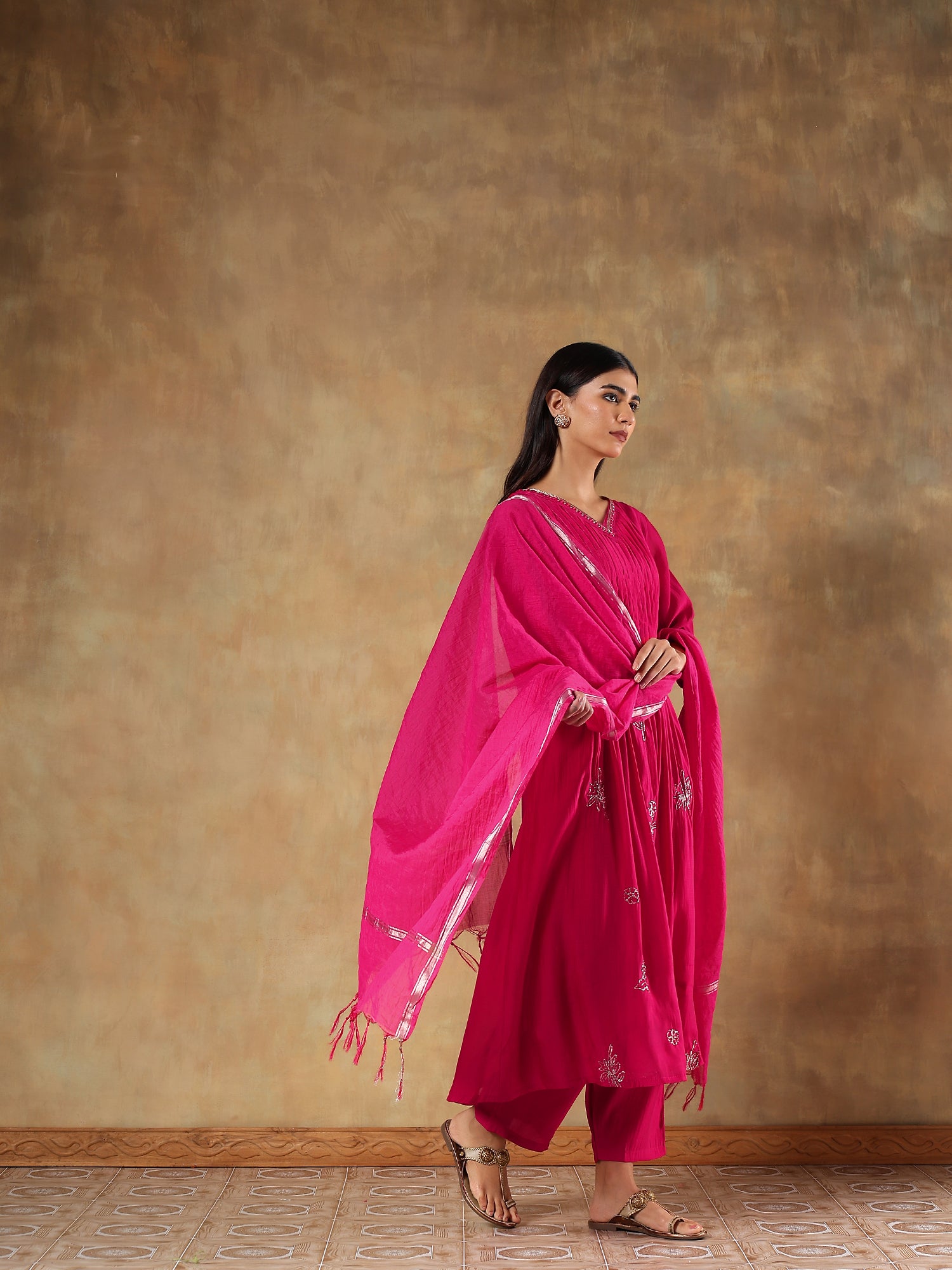 Advika Rani Premium Silk Embroidered 3-Piece Set - {1082}