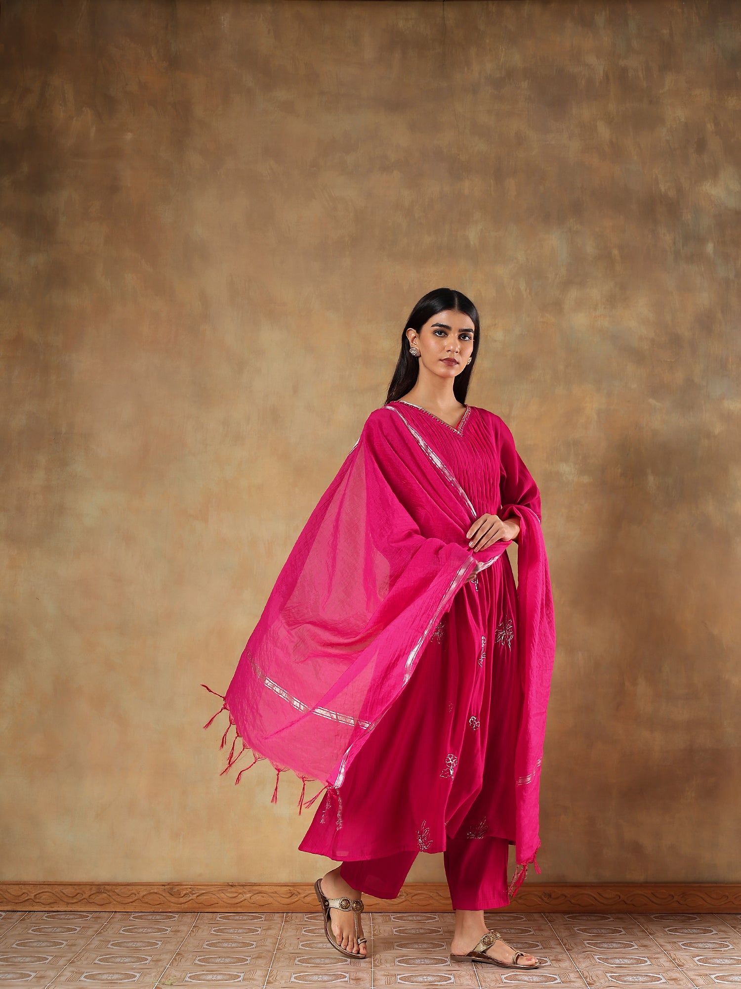 Advika Rani Premium Silk Embroidered 3-Piece Set - {1082}