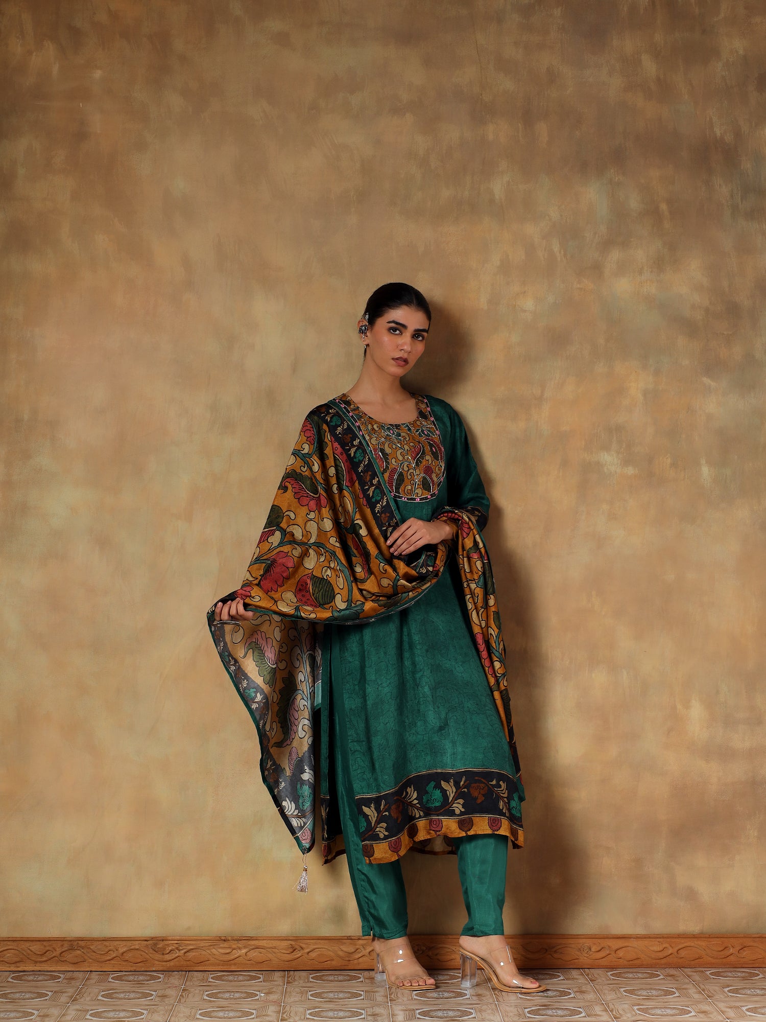 Meher Viscose Silk Printed 3-Piece Set - {1074/M}