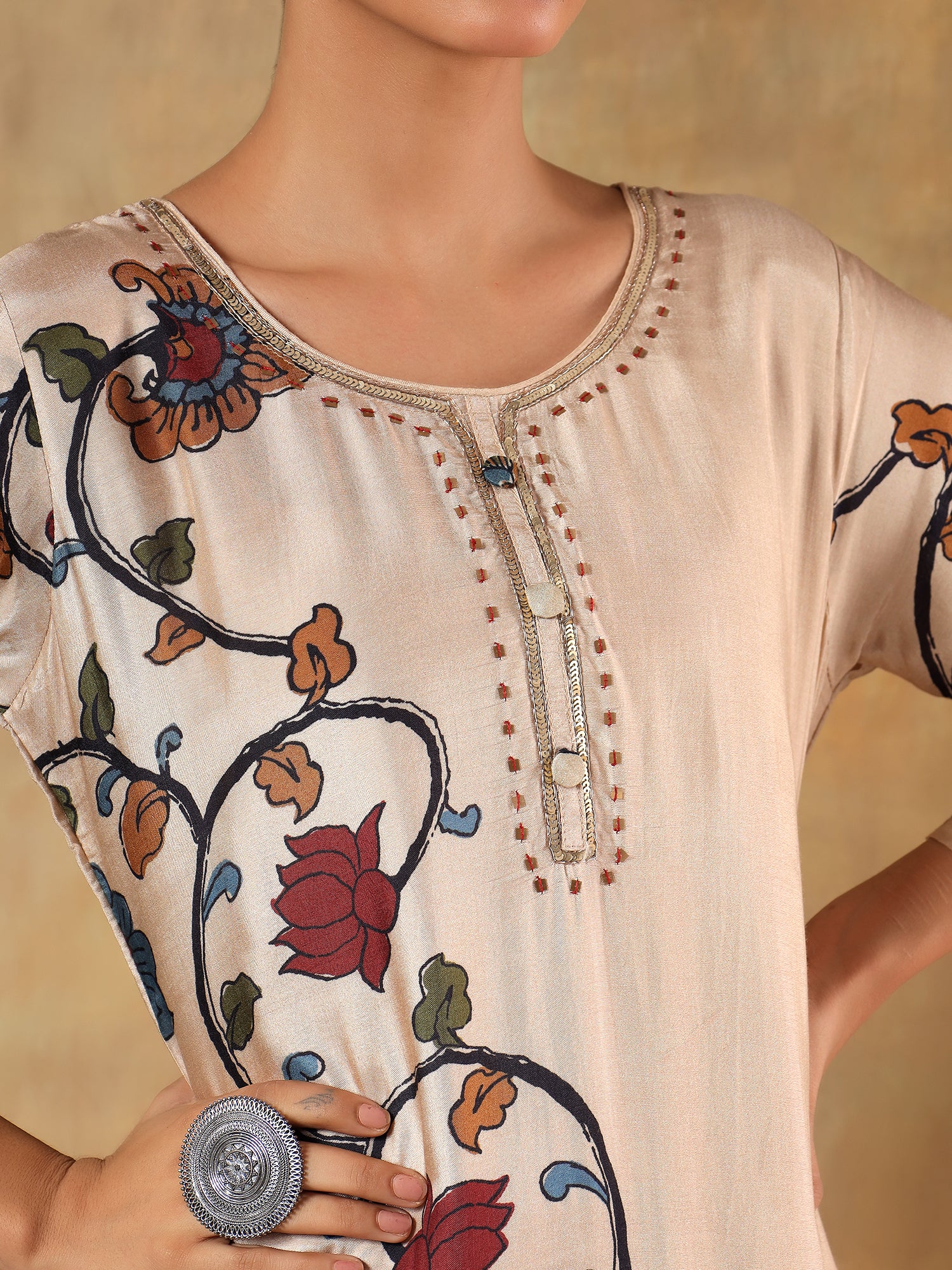 Aafreen Viscose Silk Printed 3-Piece Set - {1063}