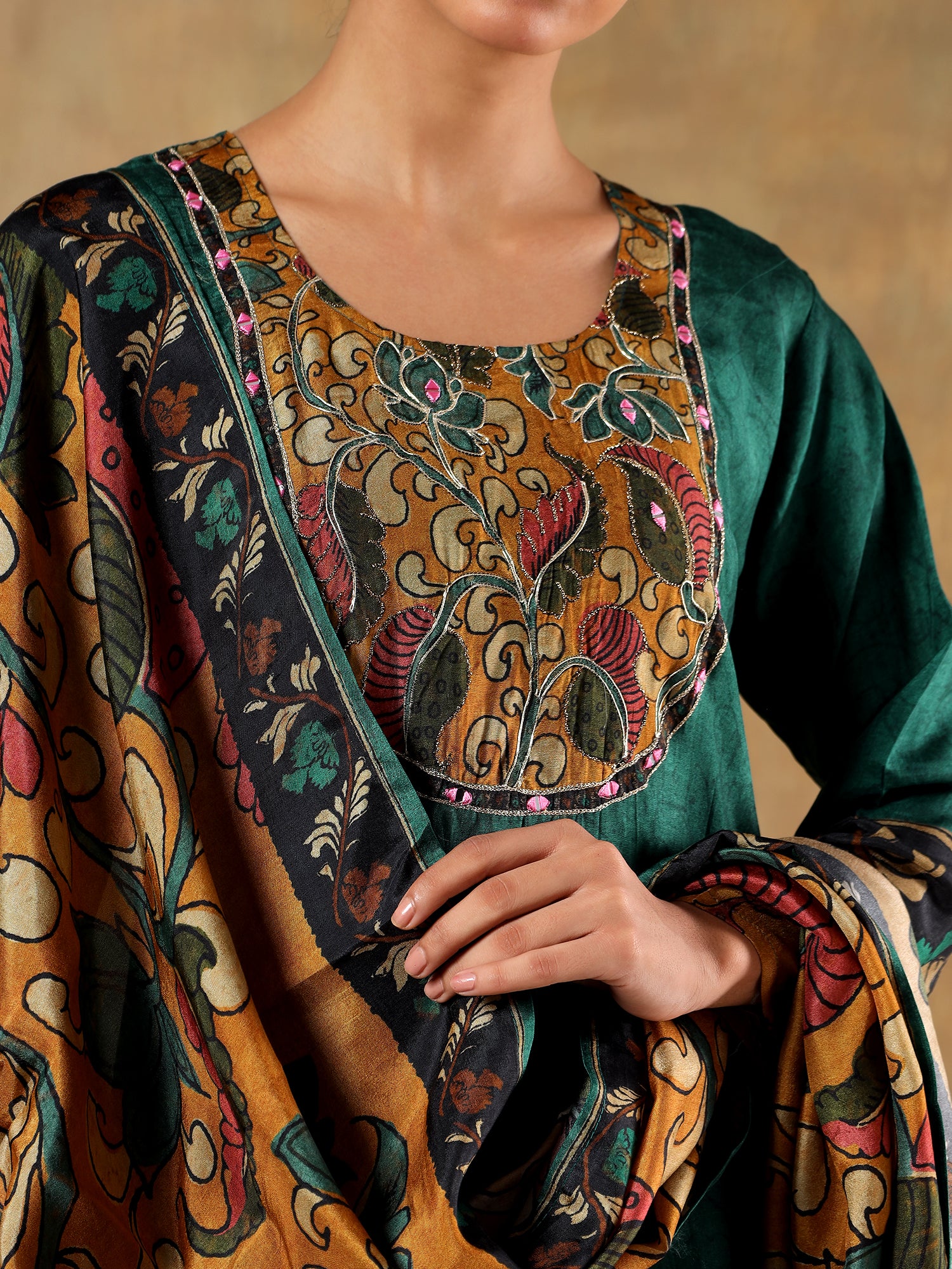 Meher Viscose Silk Printed 3-Piece Set - {1074/M}