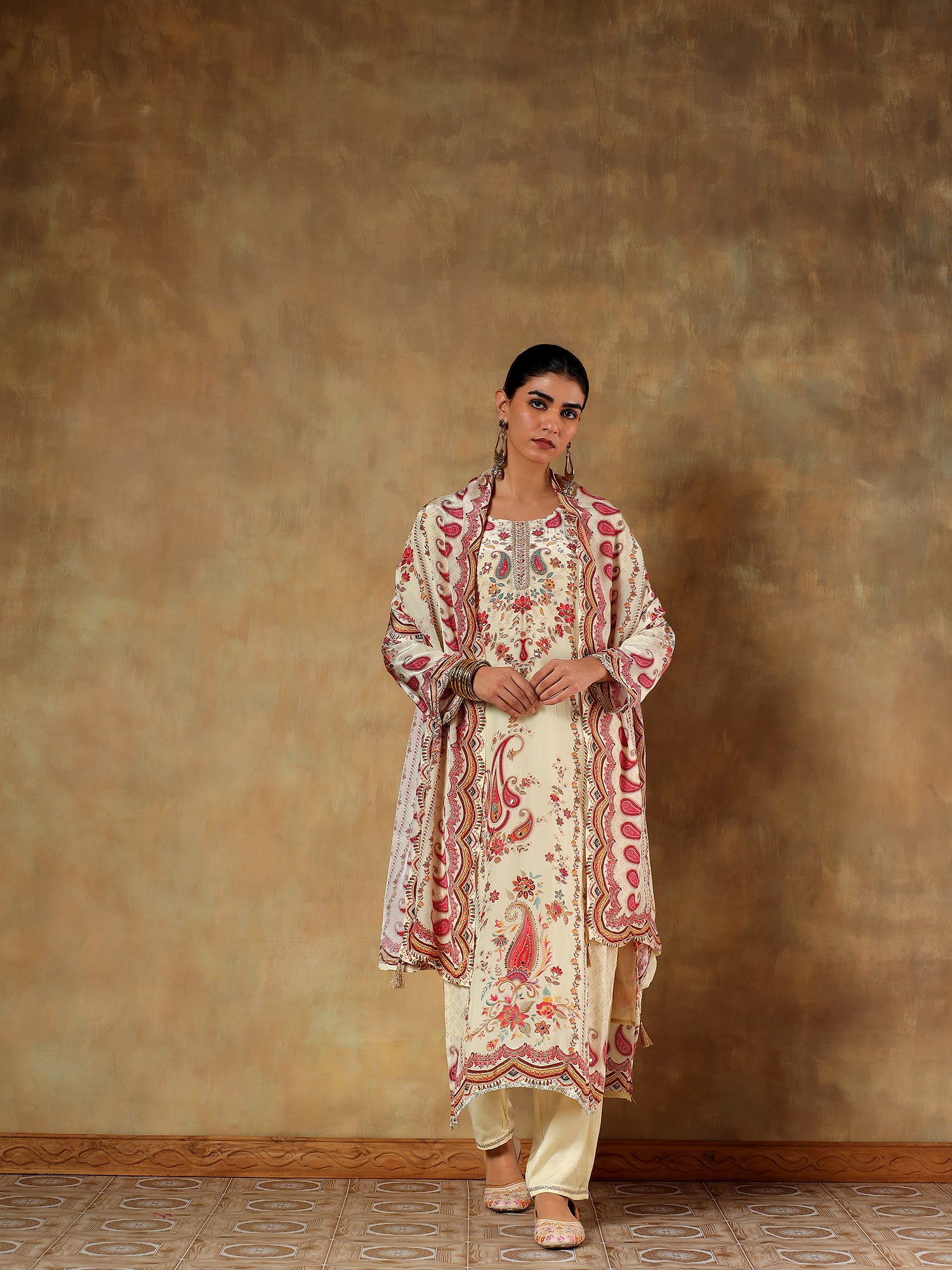 Noorani Crepe Silk Printed 3-Piece Set - {2009/L}