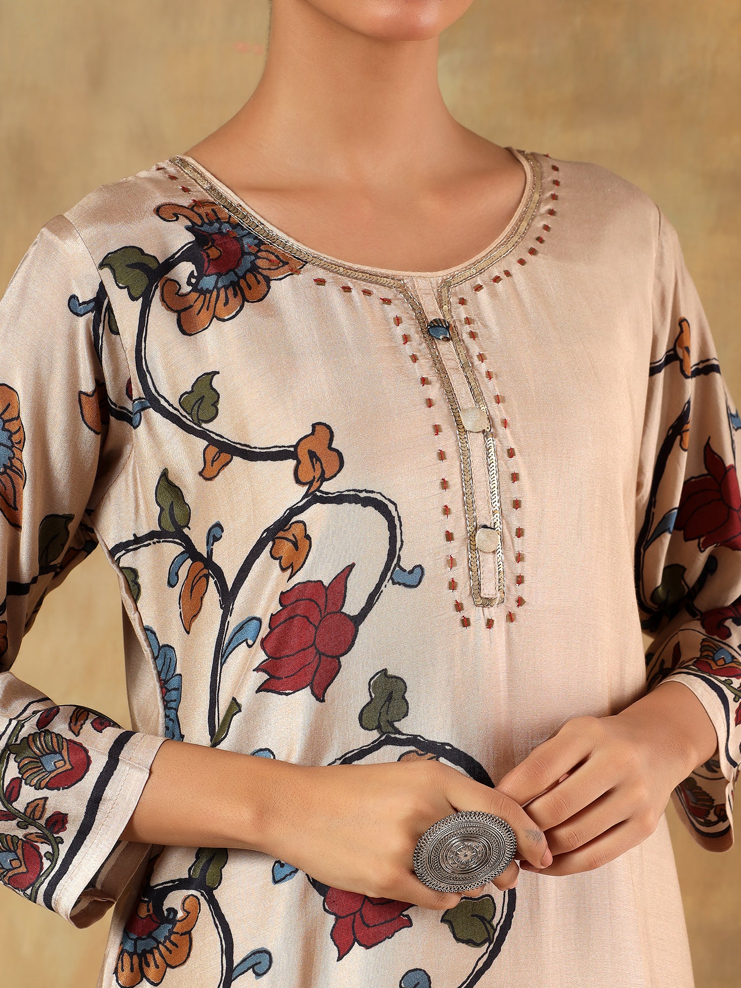 Aafreen Viscose Silk Printed 3-Piece Set - {1063}