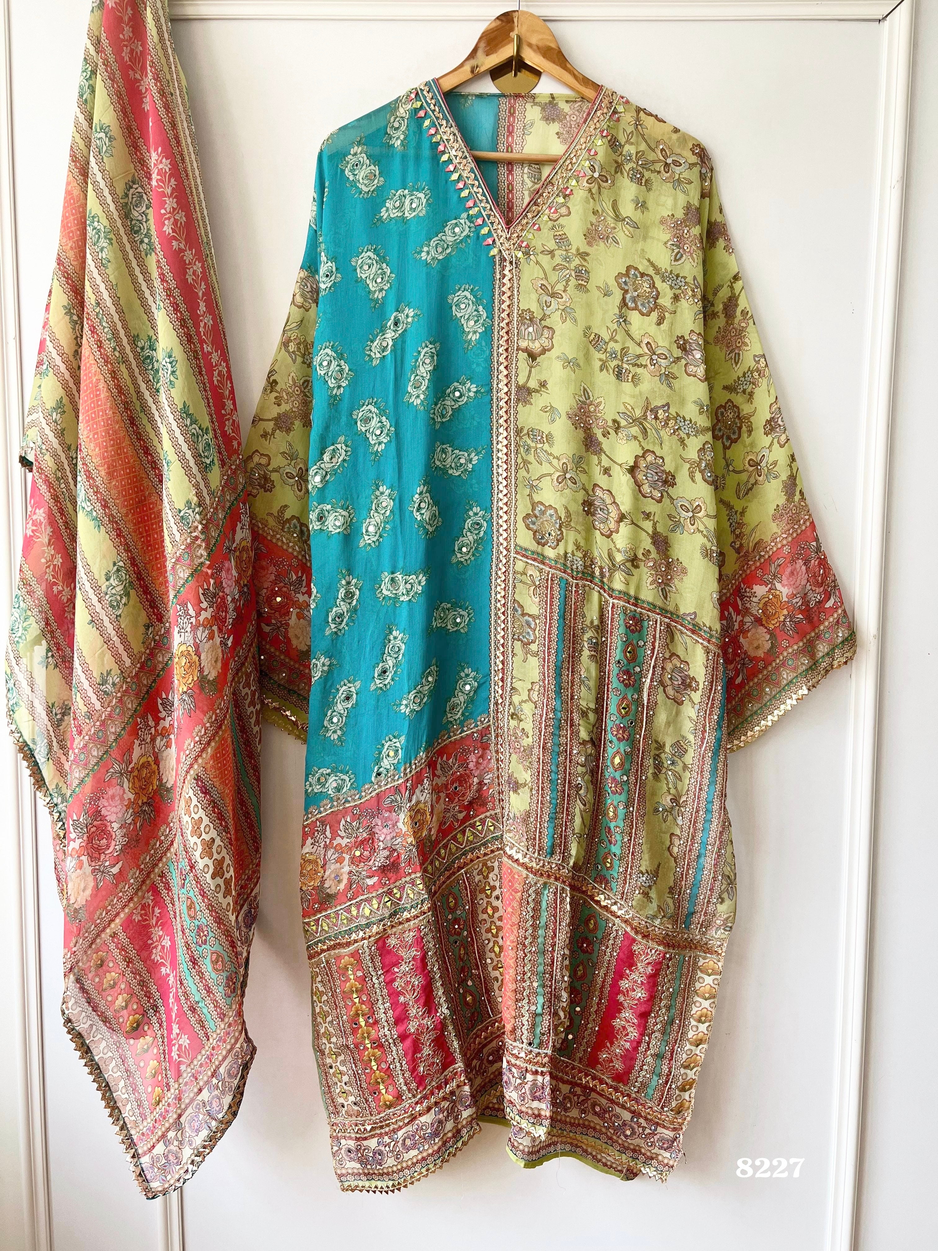 Pure organza suit set {8227}