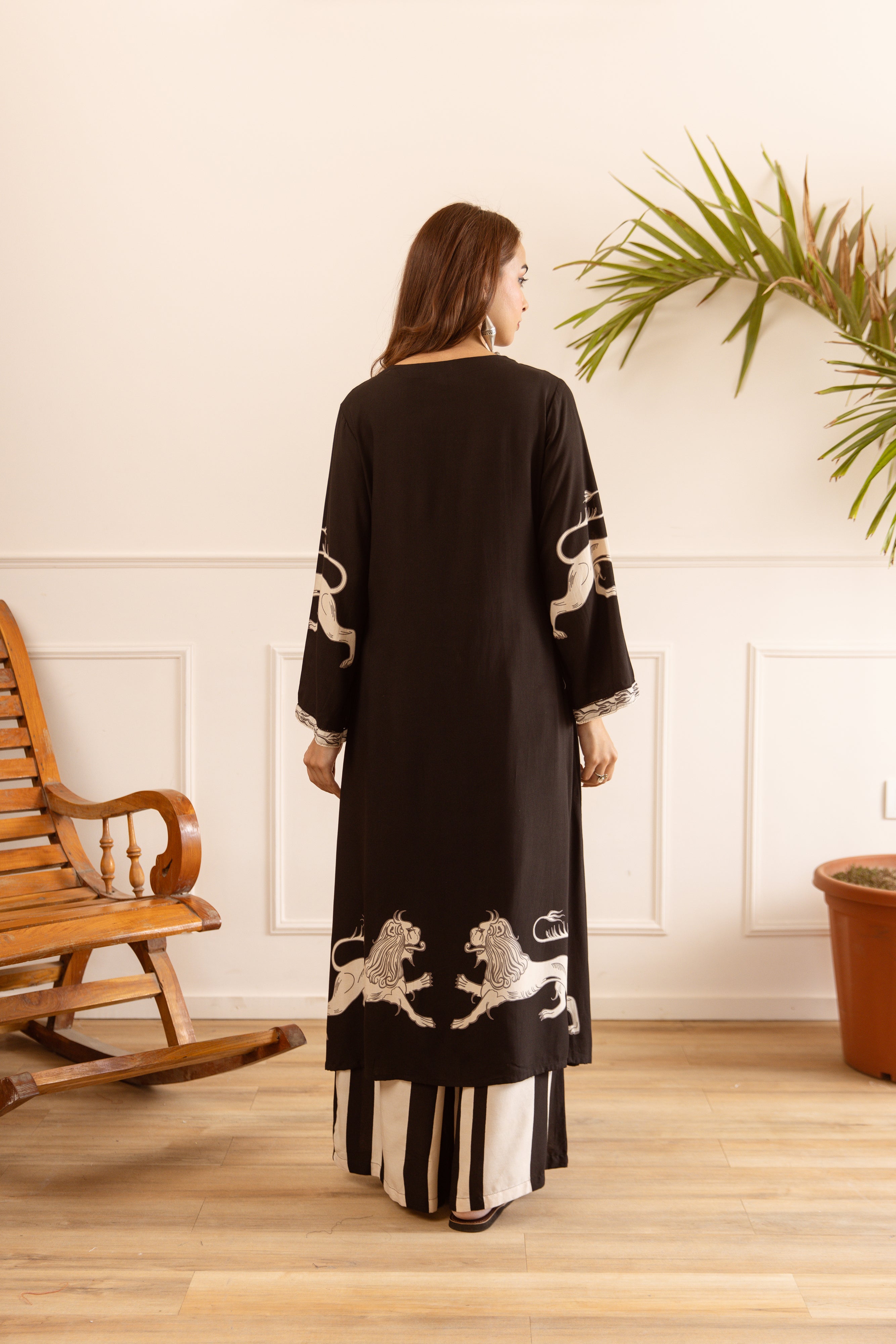 Ananya Cotton Printed Black 2-Piece Set (Devri – D.No 21001)