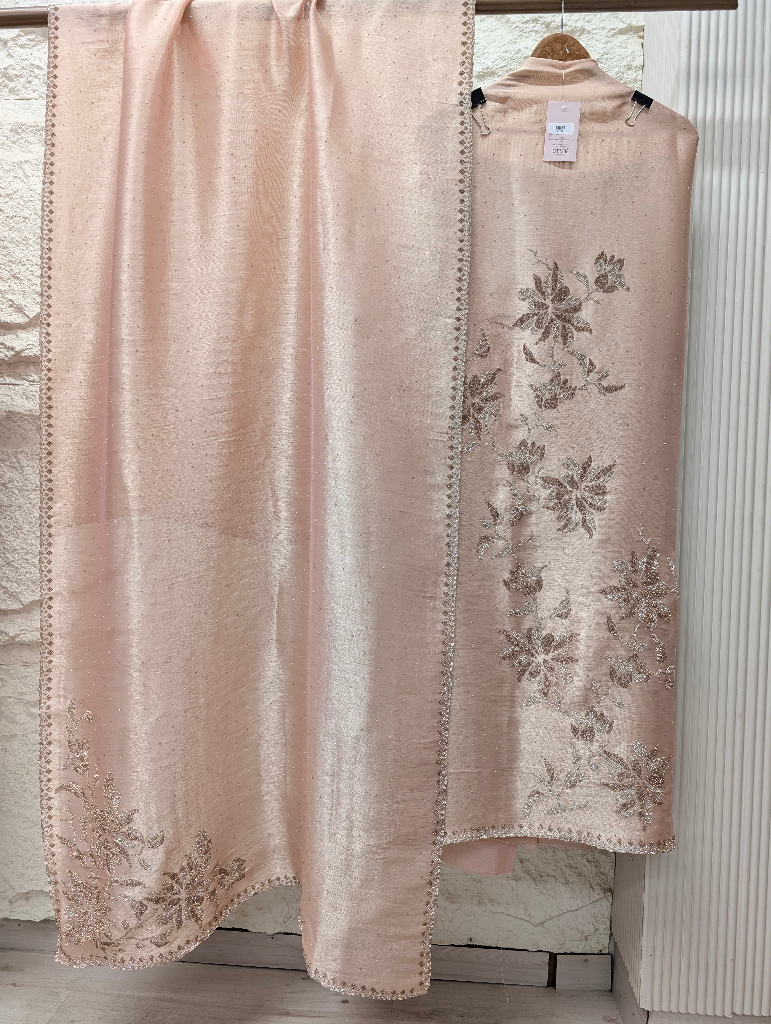 Blush Pure Giraffe Silk Embroidered Unstitched 3-Piece Suit (Devri – D.No 21192)