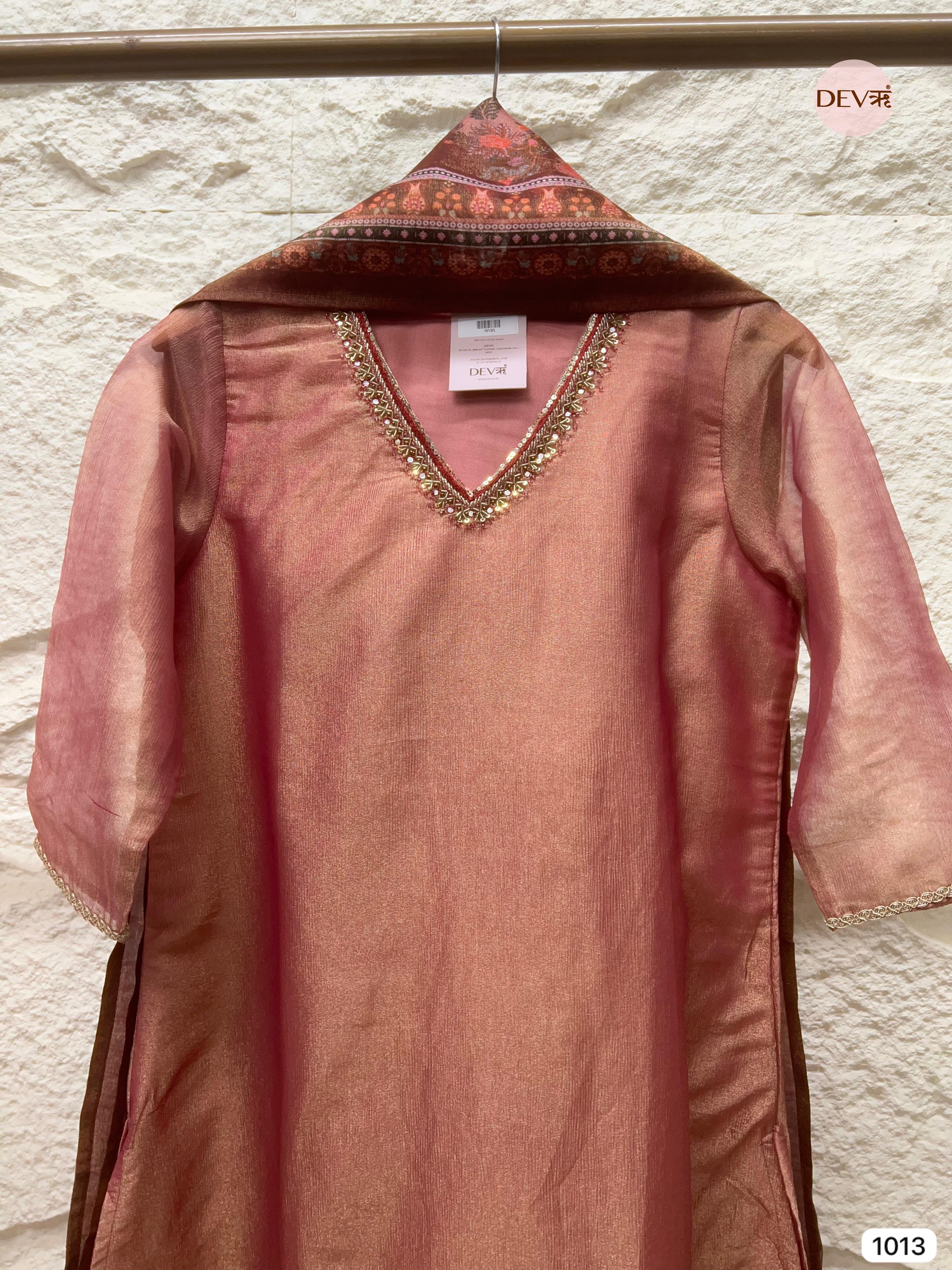 Rose Glow Tissue Silk 3-Piece Set {1013}