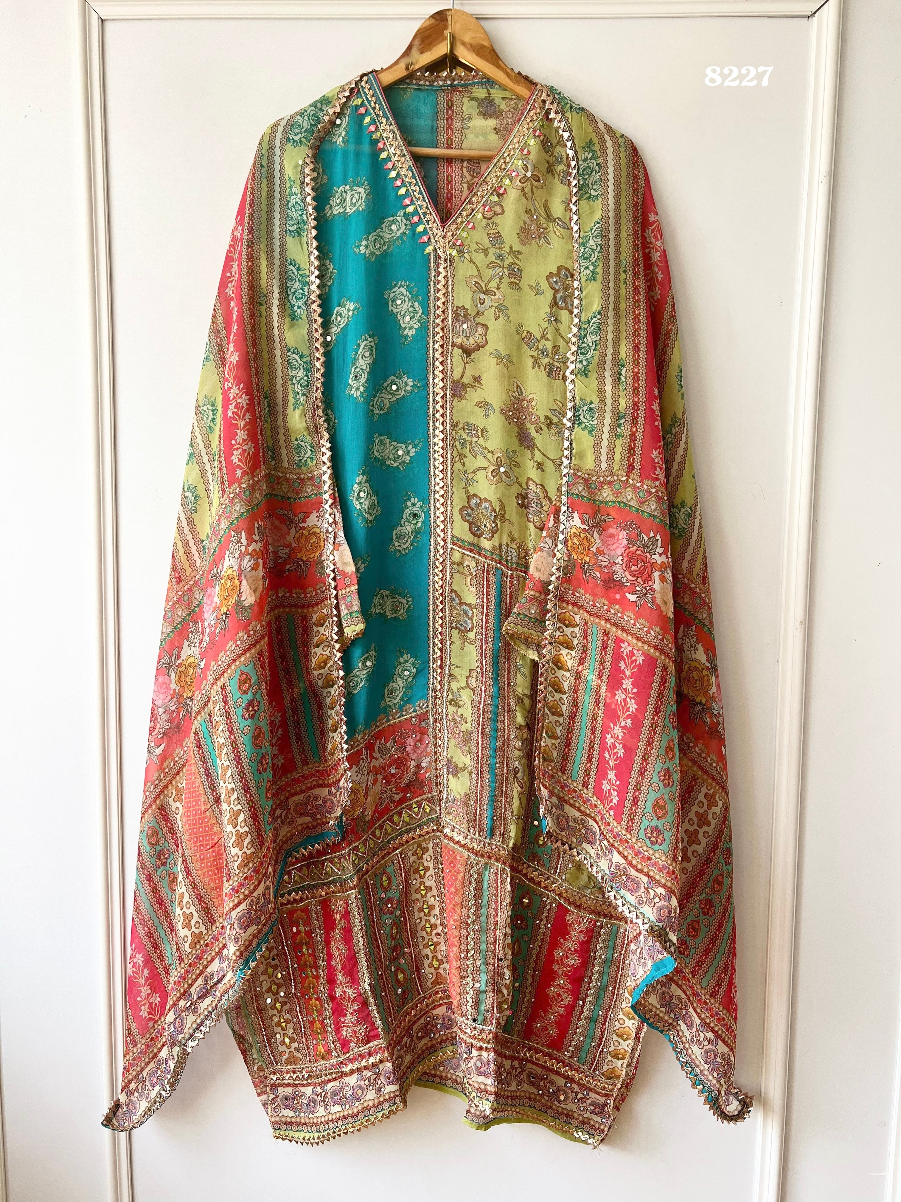 Pure organza suit set {8227}