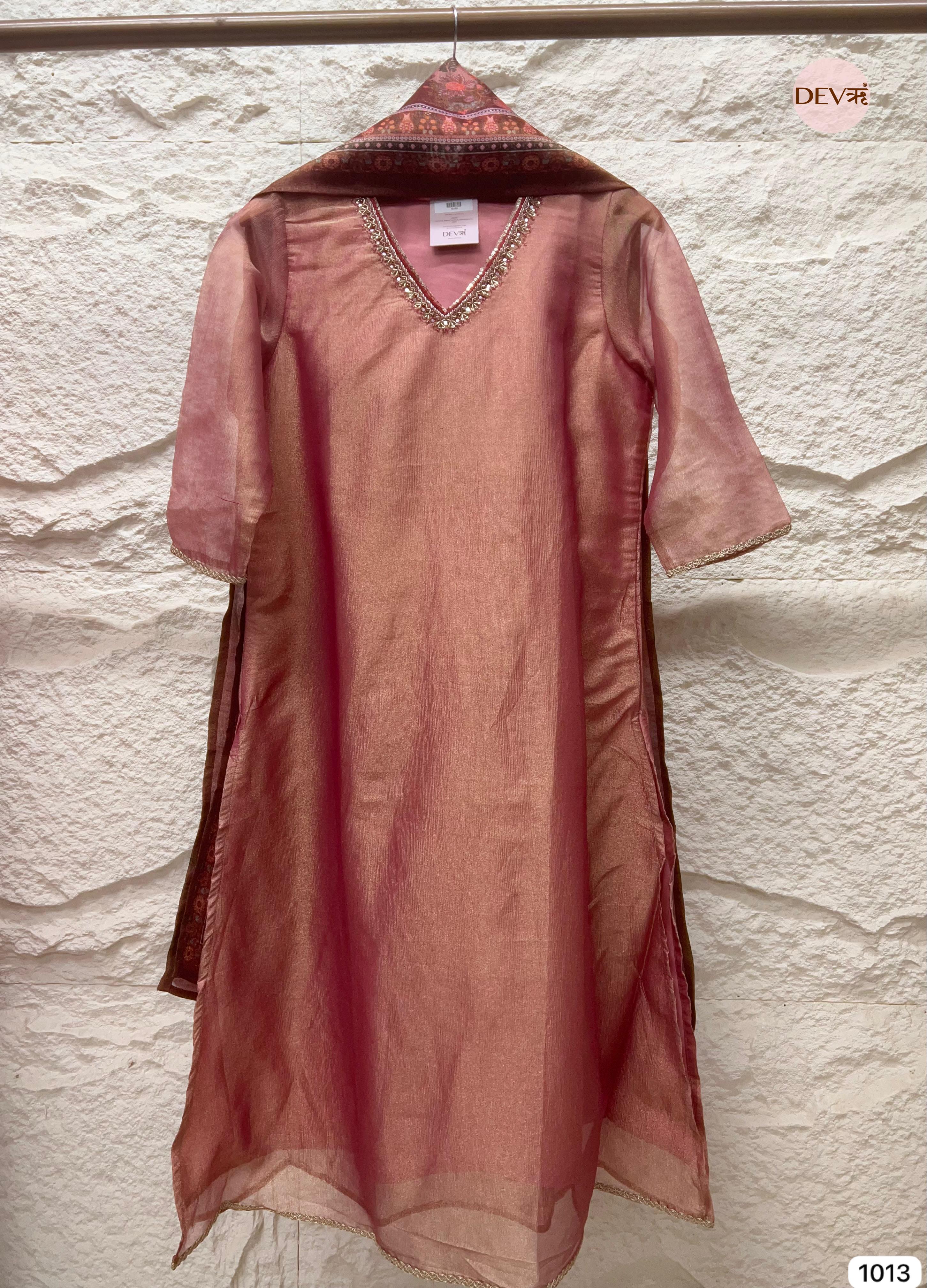 Rose Glow Tissue Silk 3-Piece Set {1013}