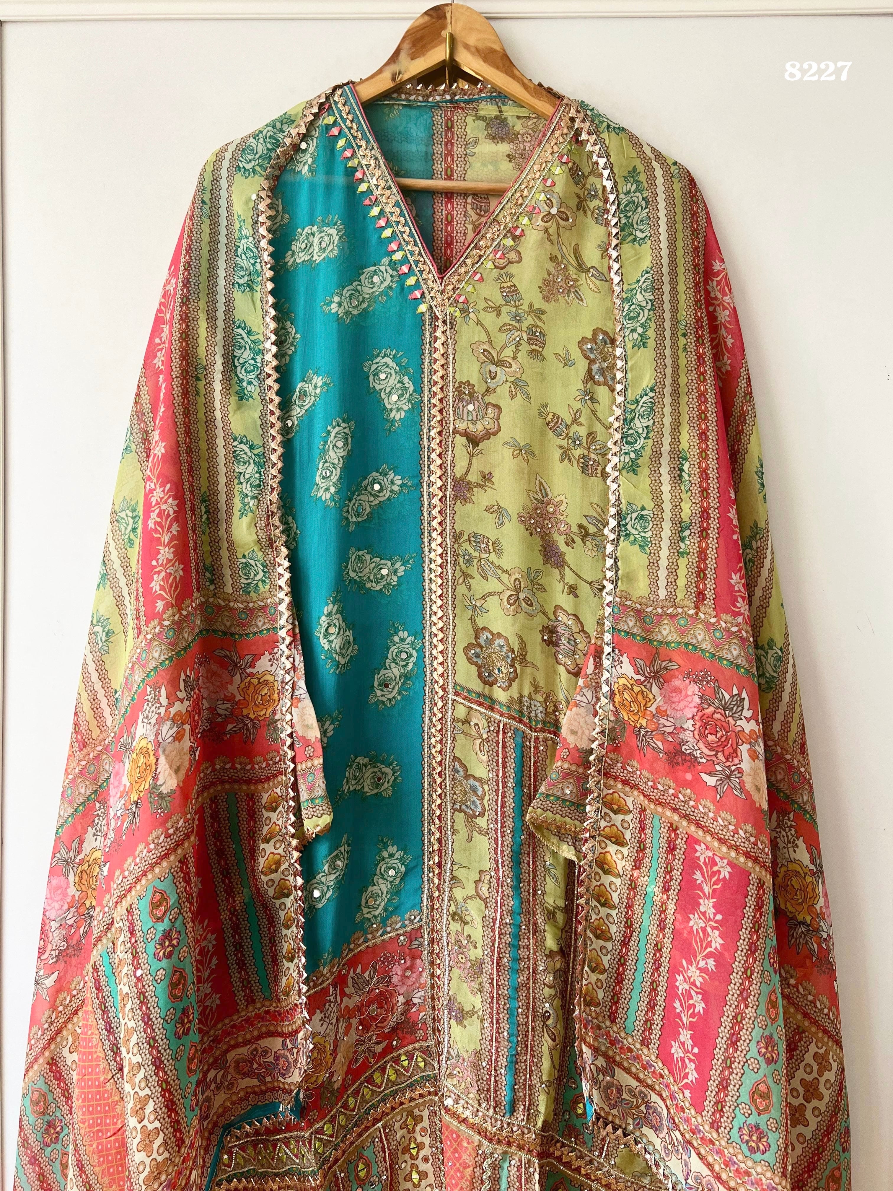 Pure organza suit set {8227}