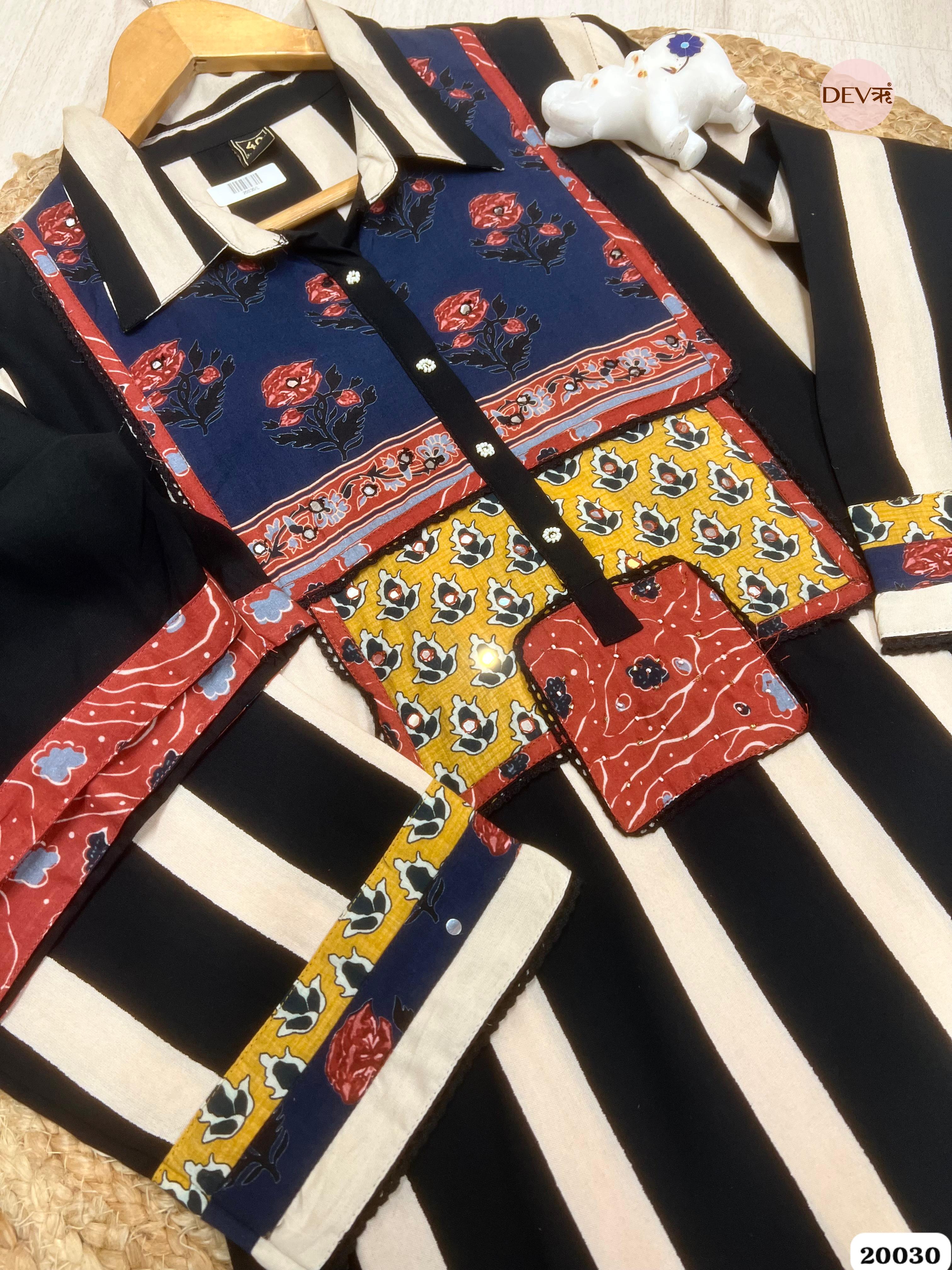 Inara Pure Cotton Printed Black White 2-Piece Set (Devri – D.No 20030)