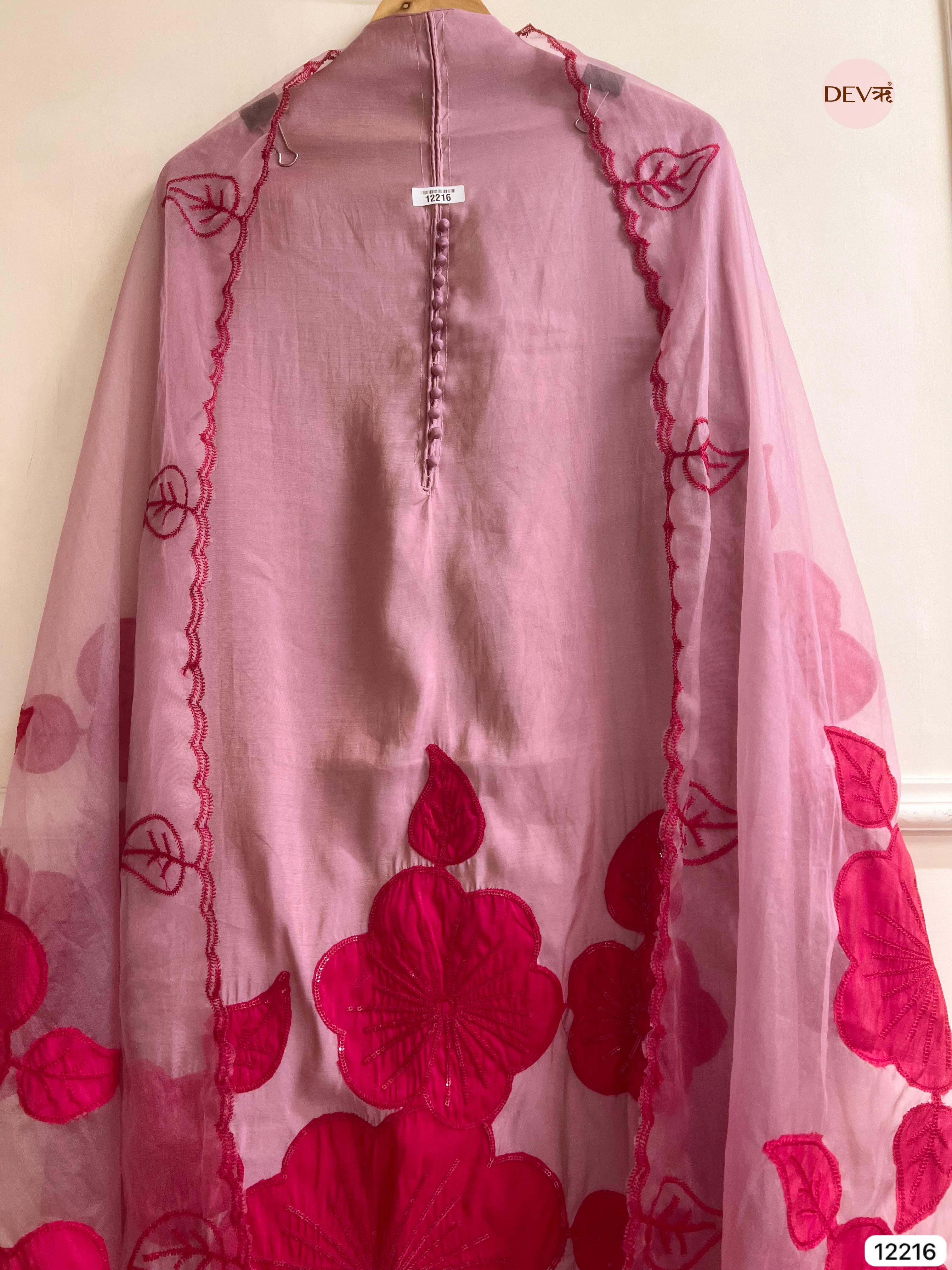 Dusty Rose Modal Silk Embroidered Unstitched 3-Piece Suit (Devri – D.No 12216)