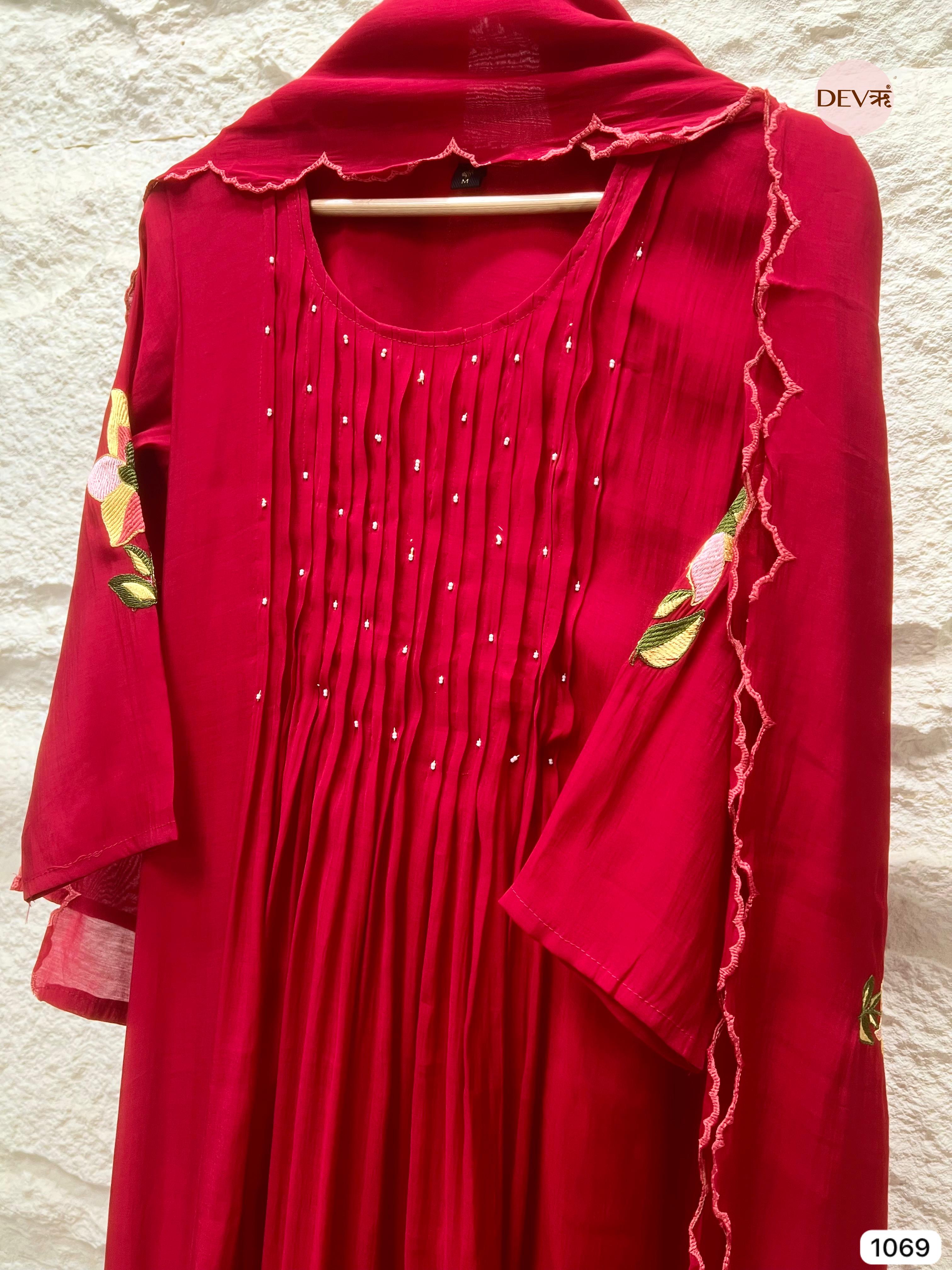 Devyani Silk Embroidered 3-Piece Set (Devri – D.No 1069)