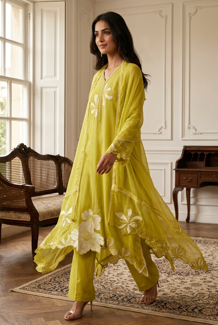 Pure muslin suit set {8274}