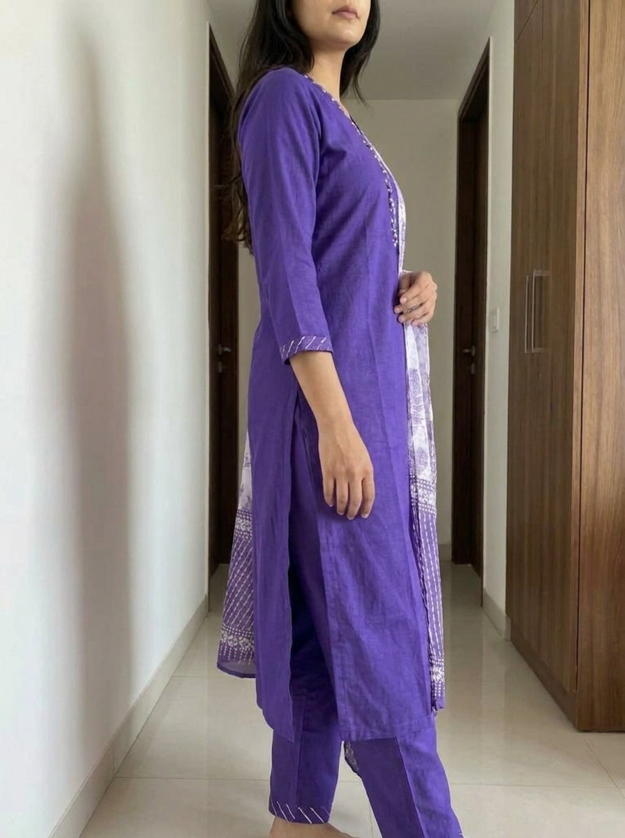 Amethyst Glow Cotton 3-Piece Set {1019}