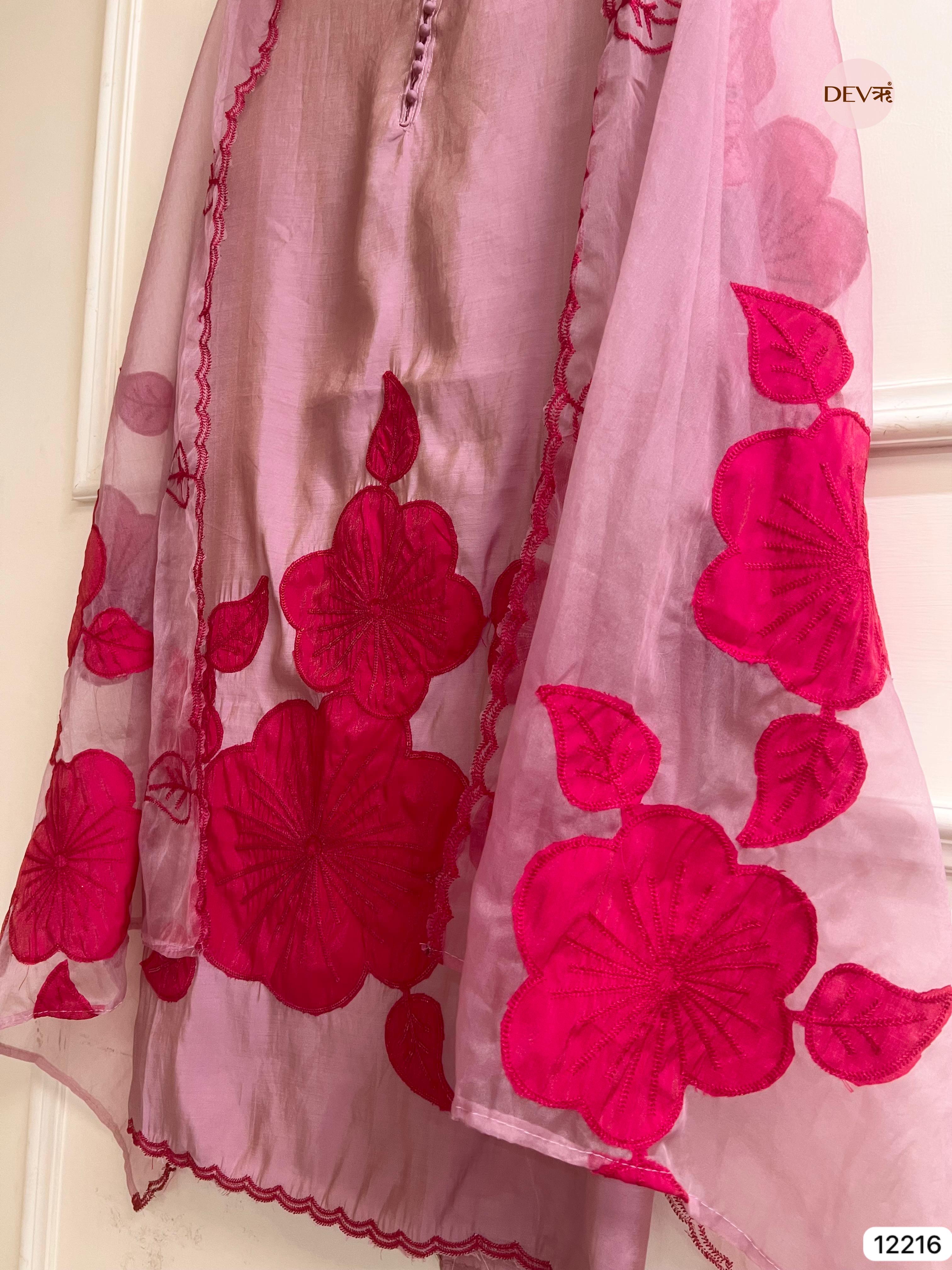 Dusty Rose Modal Silk Embroidered Unstitched 3-Piece Suit (Devri – D.No 12216)