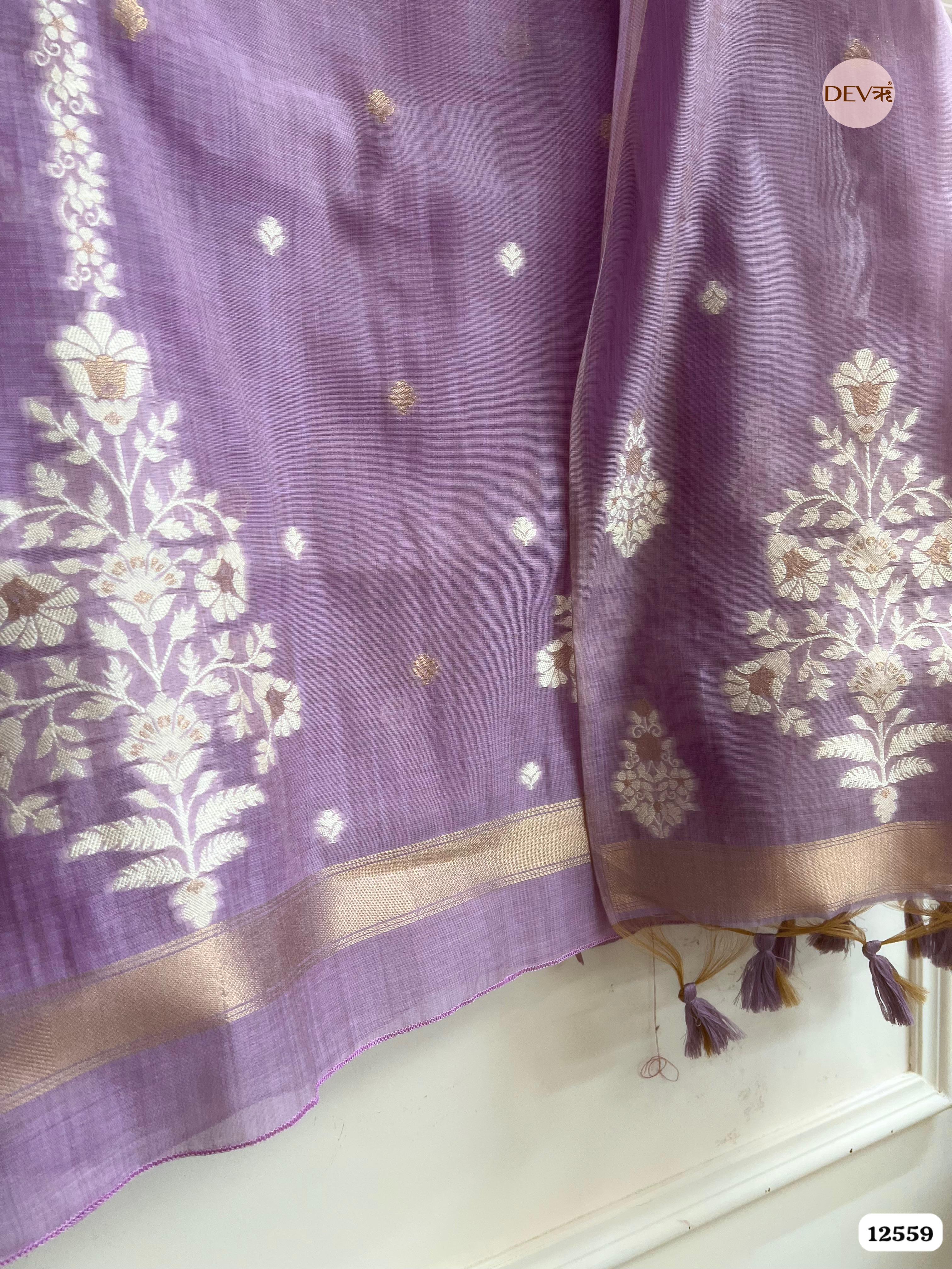 Purple Jamdani Embroidered Unstitched 3-Piece Suit (Devri – D.No 12559)