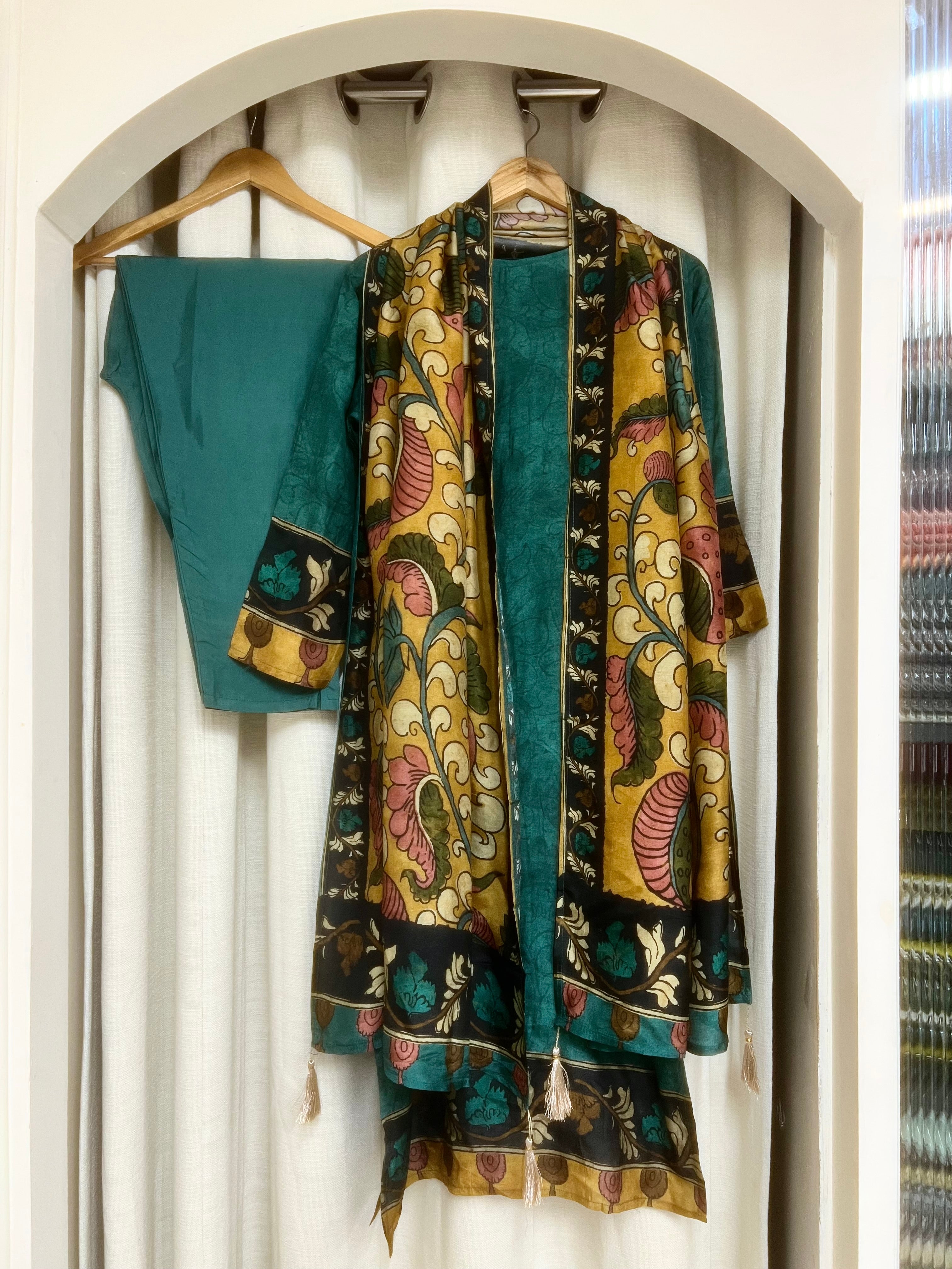 Meher Viscose Silk Printed 3-Piece Set - {1074}