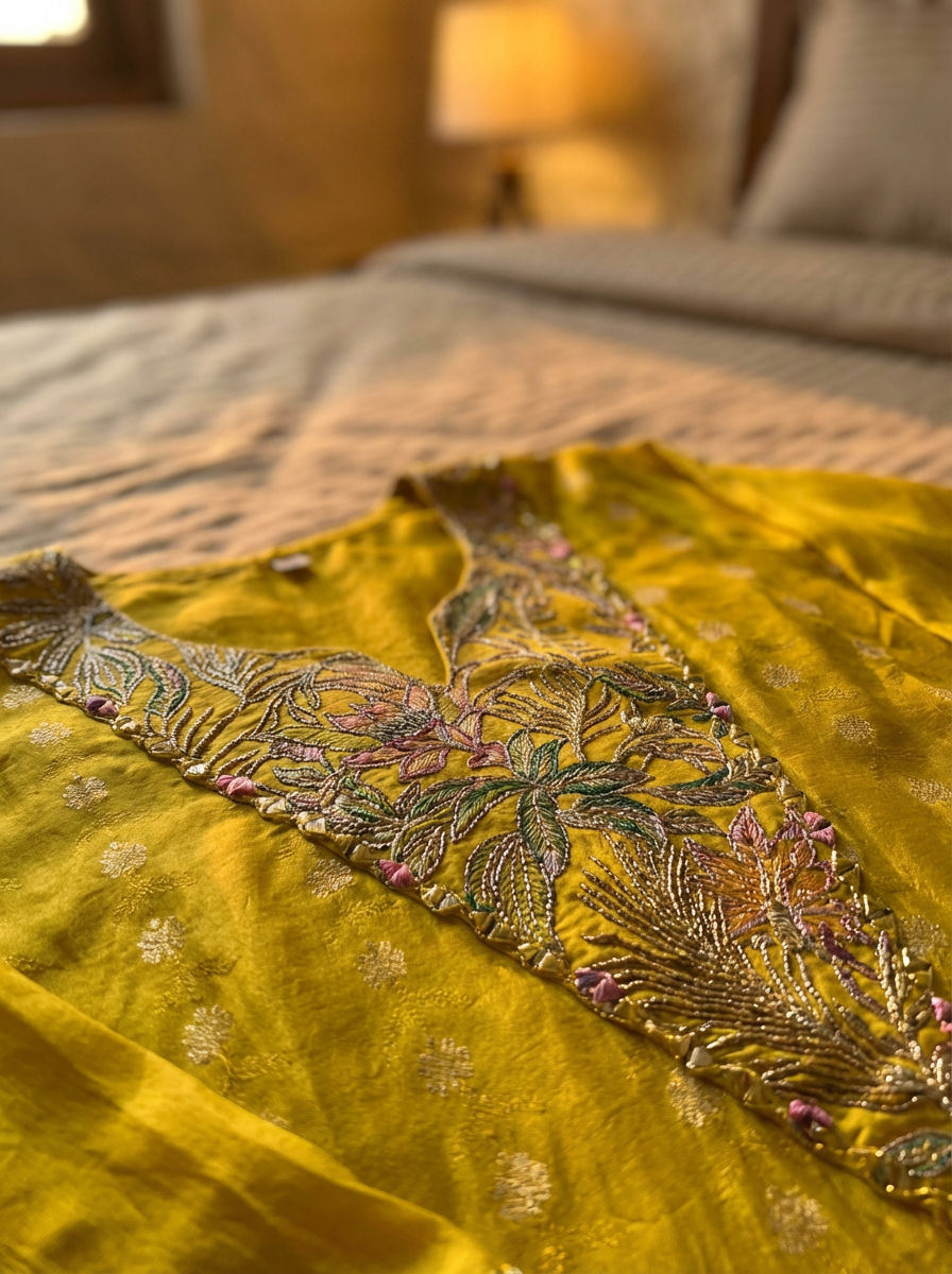 Sun Glow Chinon Silk 3-Piece Set {1034}